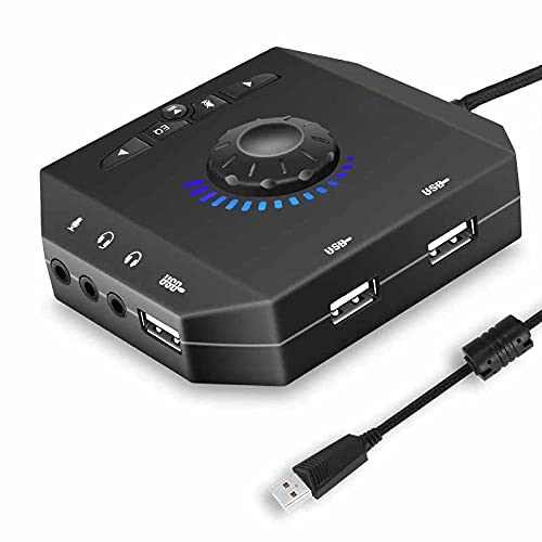 7.1 USB External Sound Card for PC & Laptop - Professional Audio Adapter Converter with Virtual Surround Sound | Perfect for Gaming, Streaming & Music Production