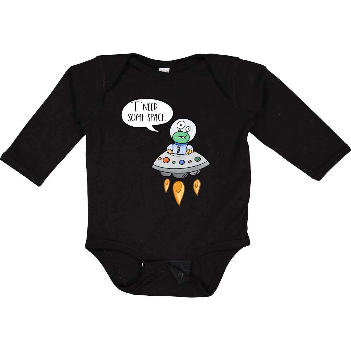 Inktastic I Need Some Space Alien Long Sleeve Creeper - Cute Baby Bodysuit for Boys & Girls | Perfect for Space-Themed Parties, Photo Shoots & Everyday Wear