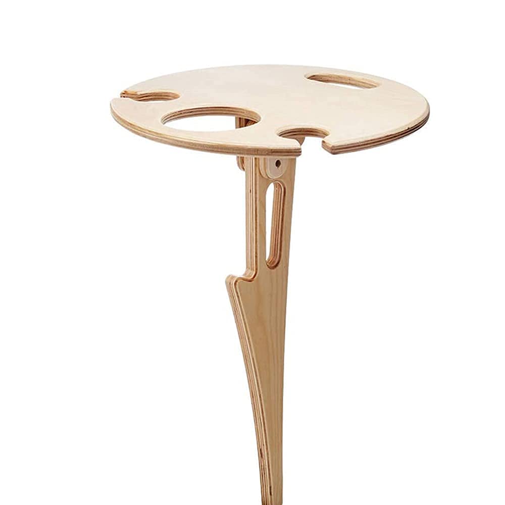Portable Folding Wine Table with Glass Holder - Lightweight Outdoor Picnic Table for Camping, Beach, Garden & Travel | Perfect for Backyard BBQs, Beach Parties & Picnics