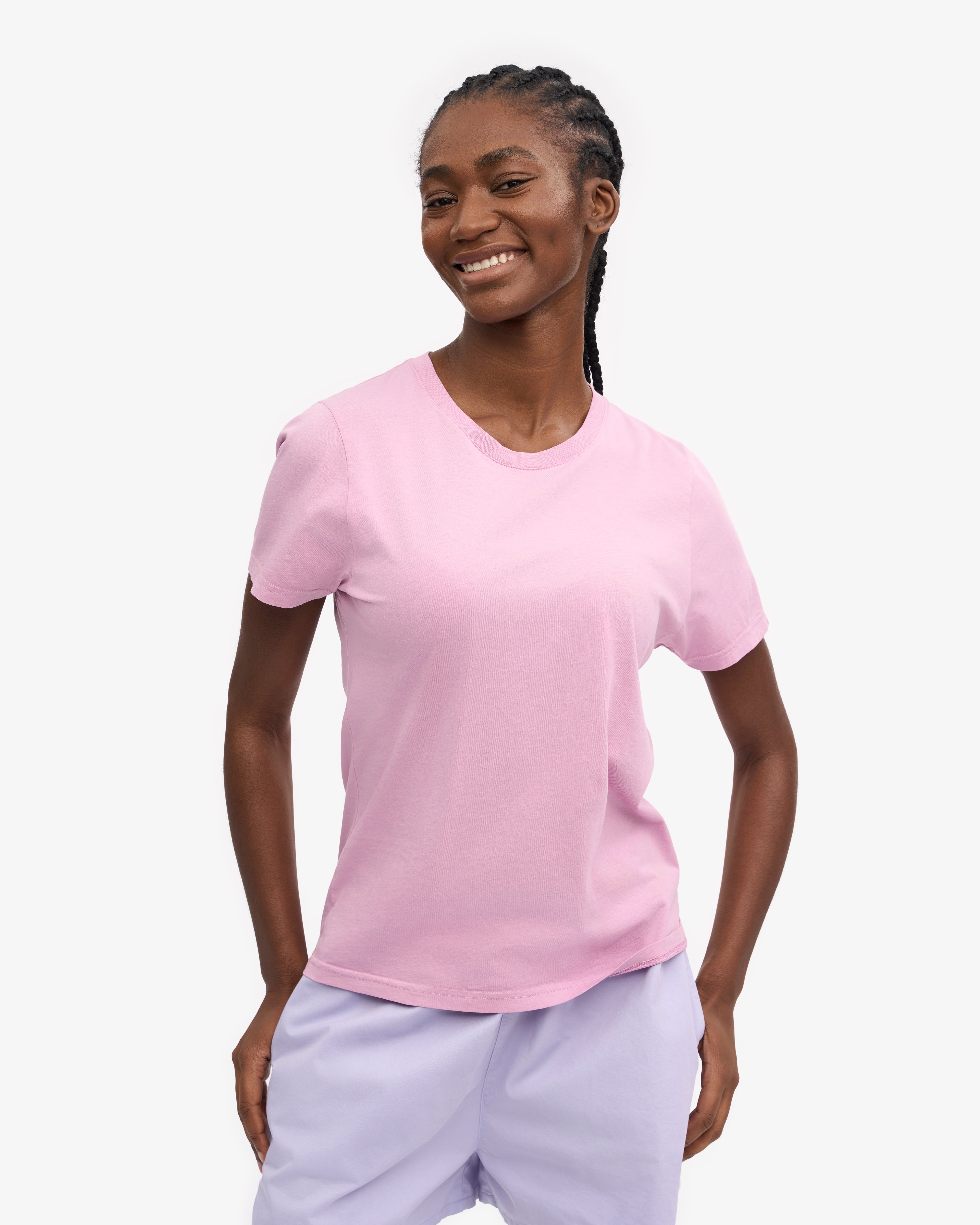 Organic Women's Lightweight T-Shirt with Cherry Blossom Print - Soft Casual Tee for Spring Outfits & Everyday Wear