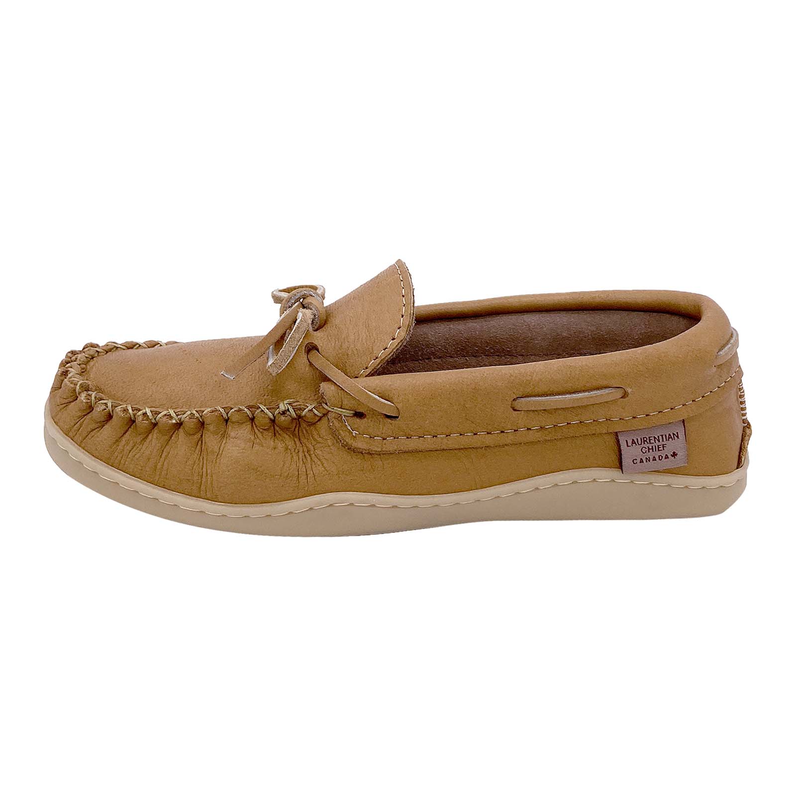 Women's Comfortable Rubber Sole Moose Hide Leather Moccasins - Soft Indoor/Outdoor Slippers for Home, Travel & Casual Wear