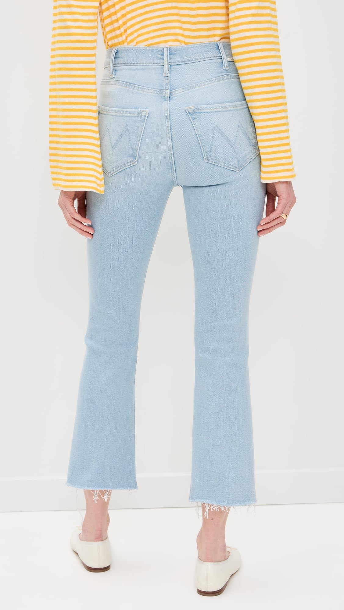 MOTHER Women's The Hustler Distressed Ankle Jeans - Stylish Ripped Denim Pants for Casual Outfits & Streetwear Fashion