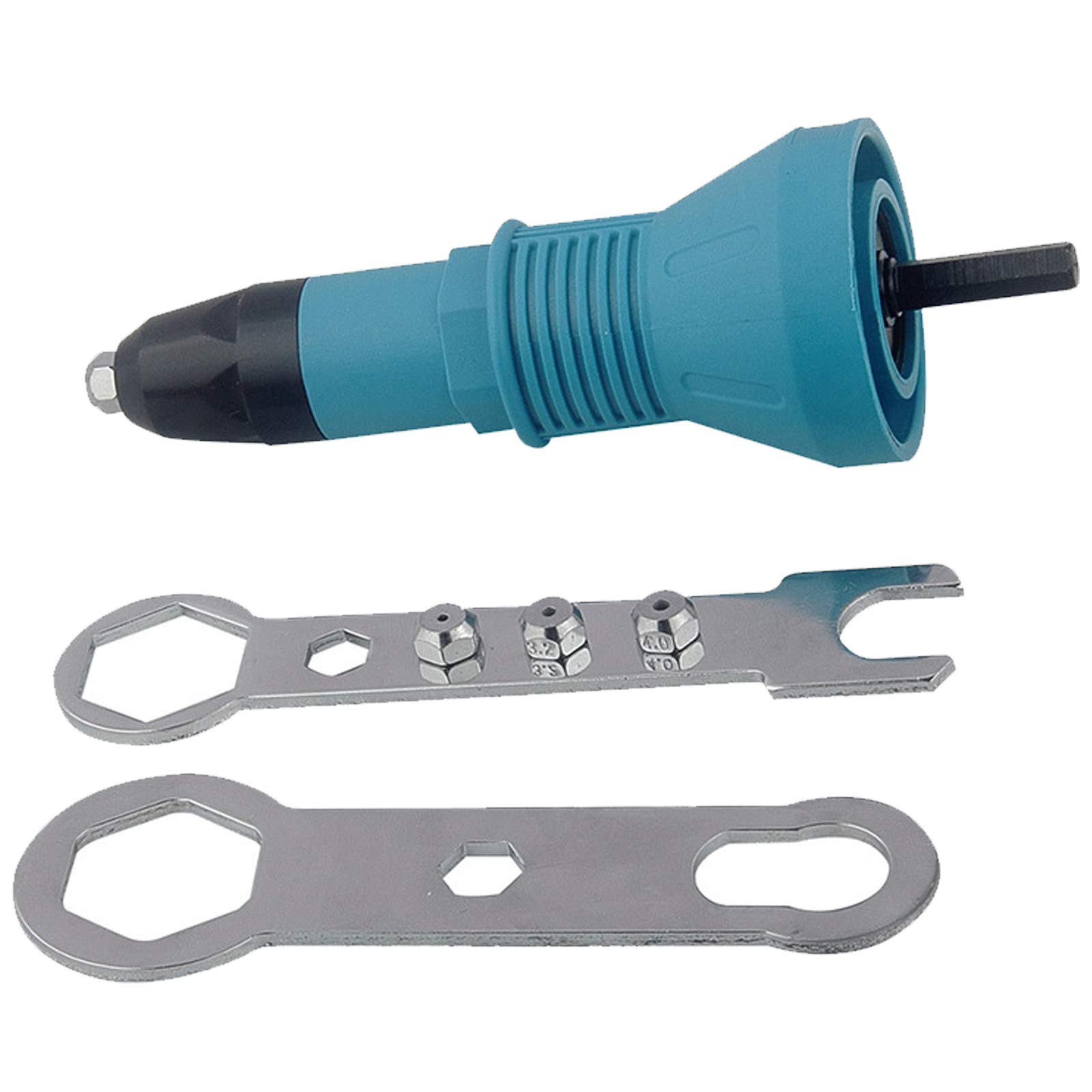 Cordless Drill Rivet Gun Kit - Electric Blind Rivet Attachment Adapter with Hand Tool Set for DIY, Home Repair & Metalworking Projects