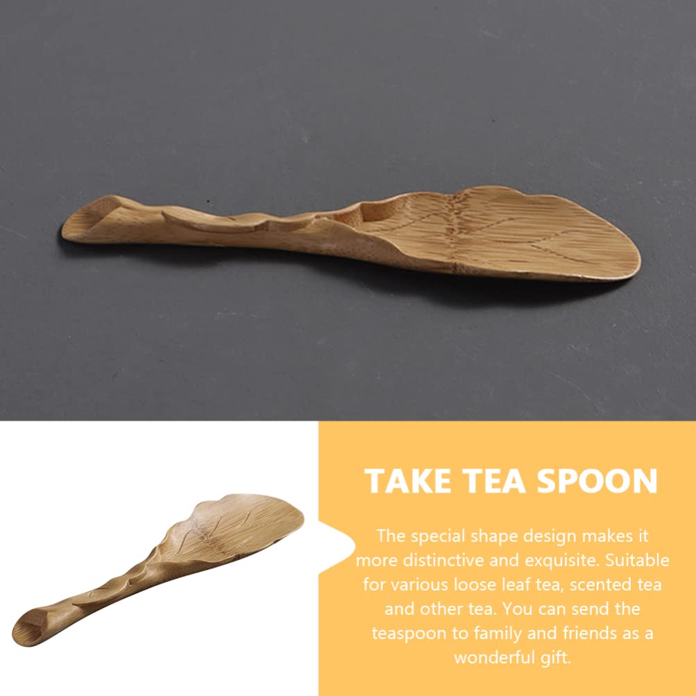 Premium Chinese Tea Set with Bamboo Leaf-Shaped Kung Fu Tea Scoop - Perfect for Loose Tea, Jam, Condiments, Seasoning & Ice Cream - Ideal for Tea Ceremonies, Gifts & Home Decor
