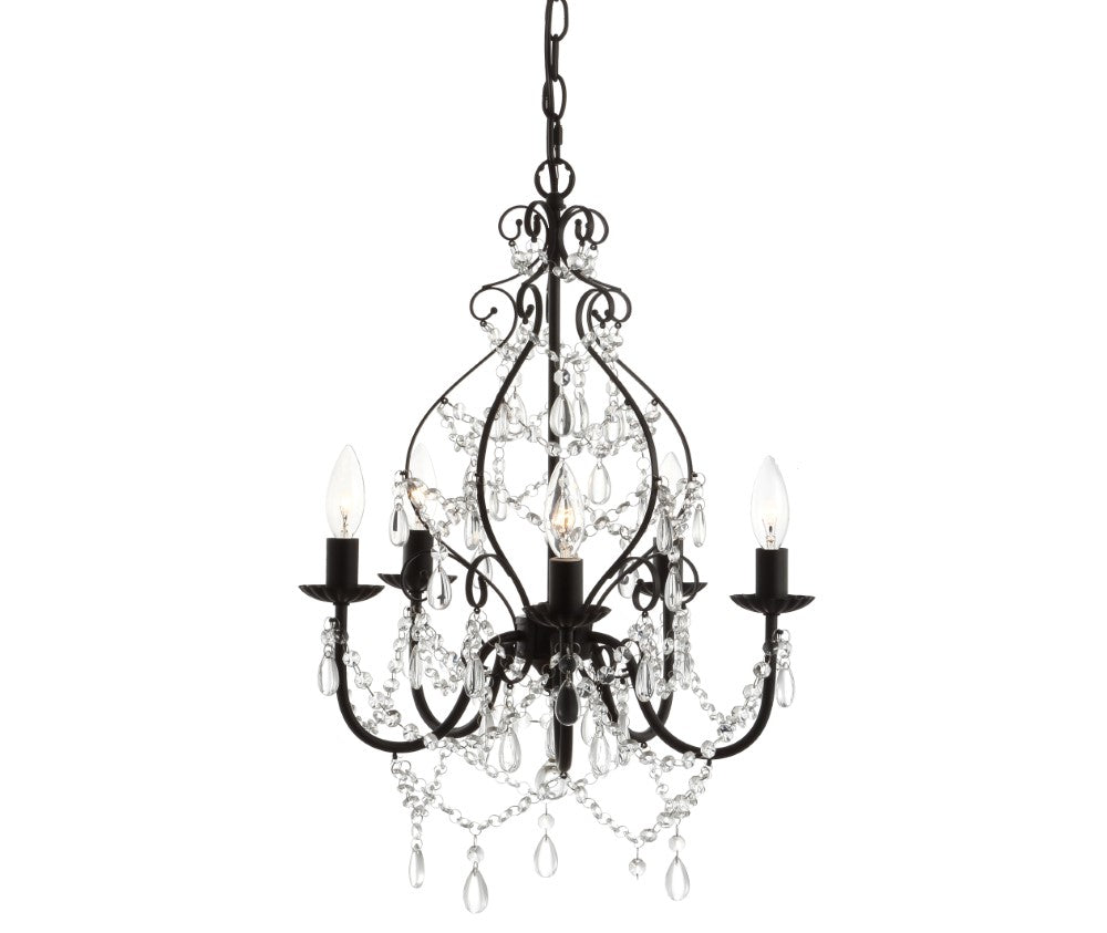 Maura 17 Crystal & Metal LED Chandelier - Modern Luxury Ceiling Light Fixture for Dining Room, Bedroom, or Living Room Decor