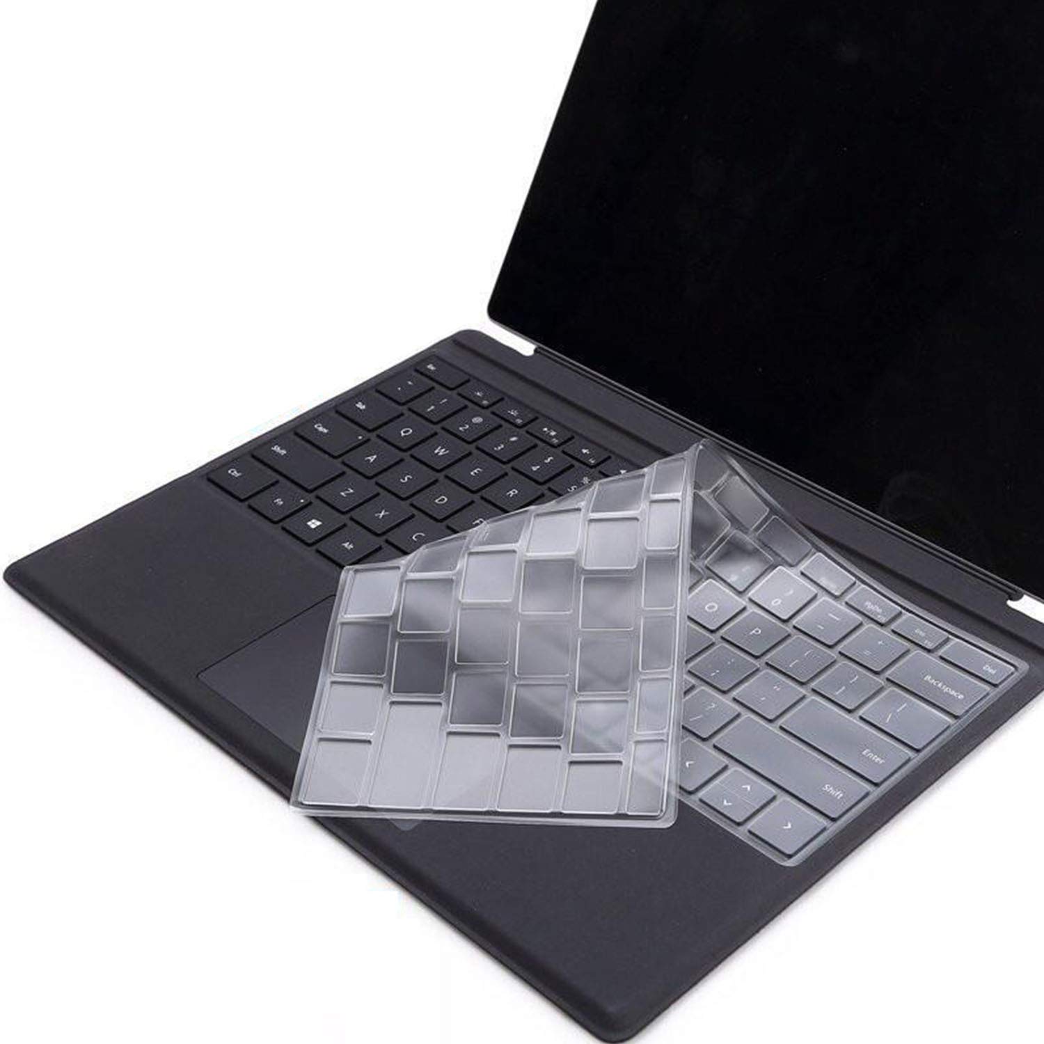 TPU Keyboard Cover for Microsoft Surface Pro 8/7/6 - Ultra Thin Protective Skin for Work & Travel