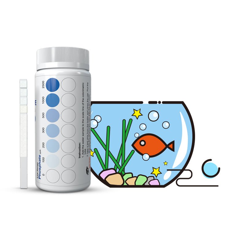 Accurate Aquarium Phosphate Test Strips - 100 Strips for Freshwater & Saltwater Fish Tanks - Fast Water Quality Testing for Healthy Fish & Coral - Perfect for Reef Tanks, Aquascaping & Fish Care