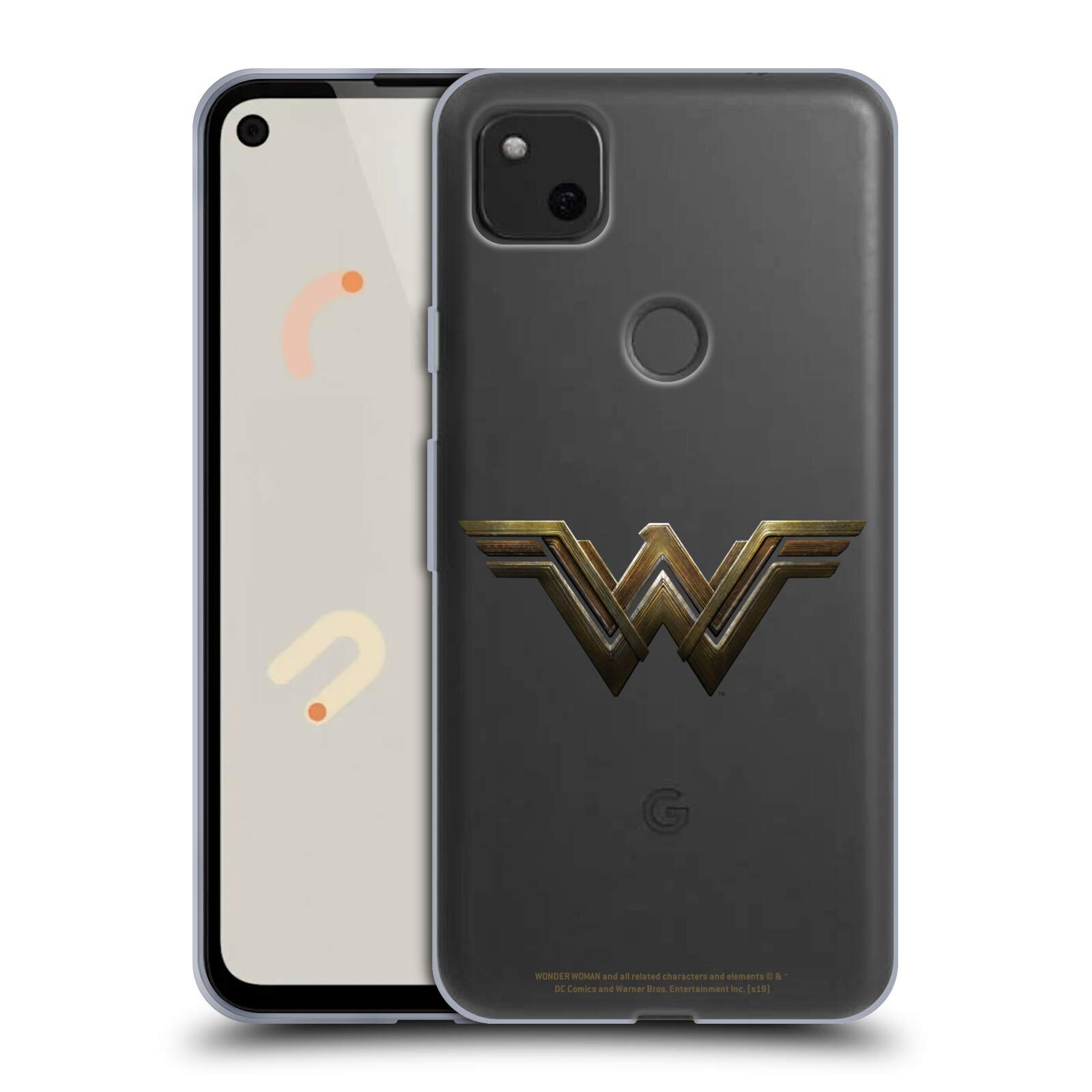 Wonder Woman Soft Gel Case for Google Pixel 4a - Movie Licensed Phone Cover for Superhero Fans
