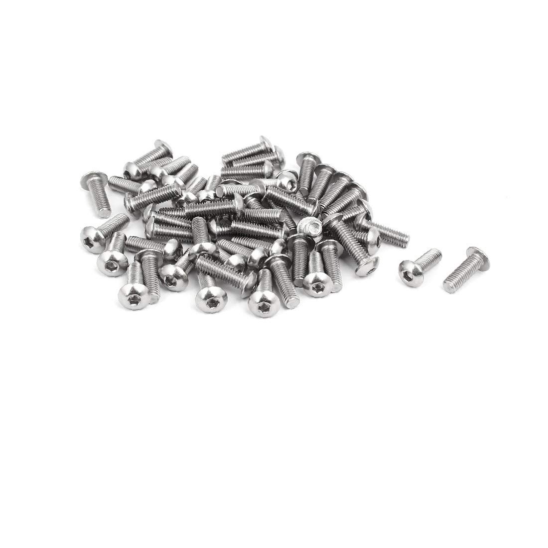Stainless Steel M5x16mm Hex Socket Cap Screws - 55pcs for DIY & Furniture Assembly