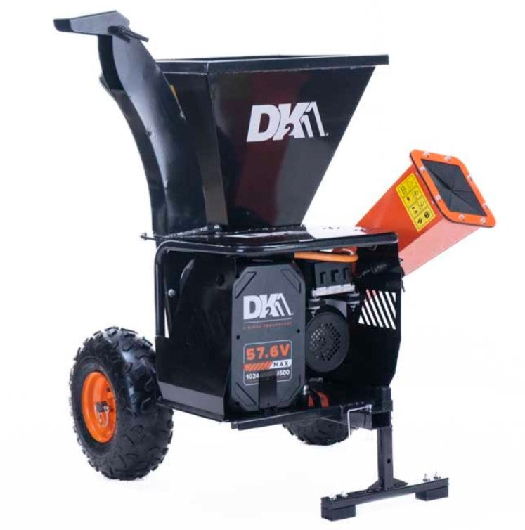 DK2 OPC503EV K 57.6V Lithium-Ion Battery Powered Disk Chipper Shredder Kit with Charger - Perfect for Yard Waste, Landscaping, and Gardening Debris Cleanup