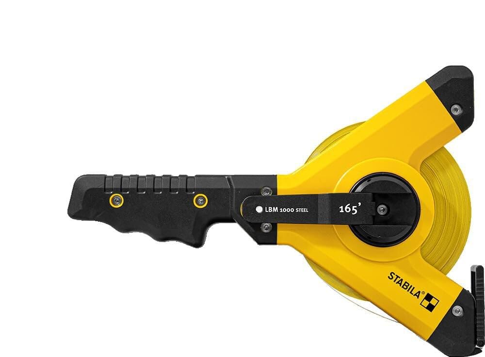 Stabila LBM 1000 Open Reel Tape Measure - 165 Feet Professional Measuring Tool for Construction, Landscaping & DIY Projects