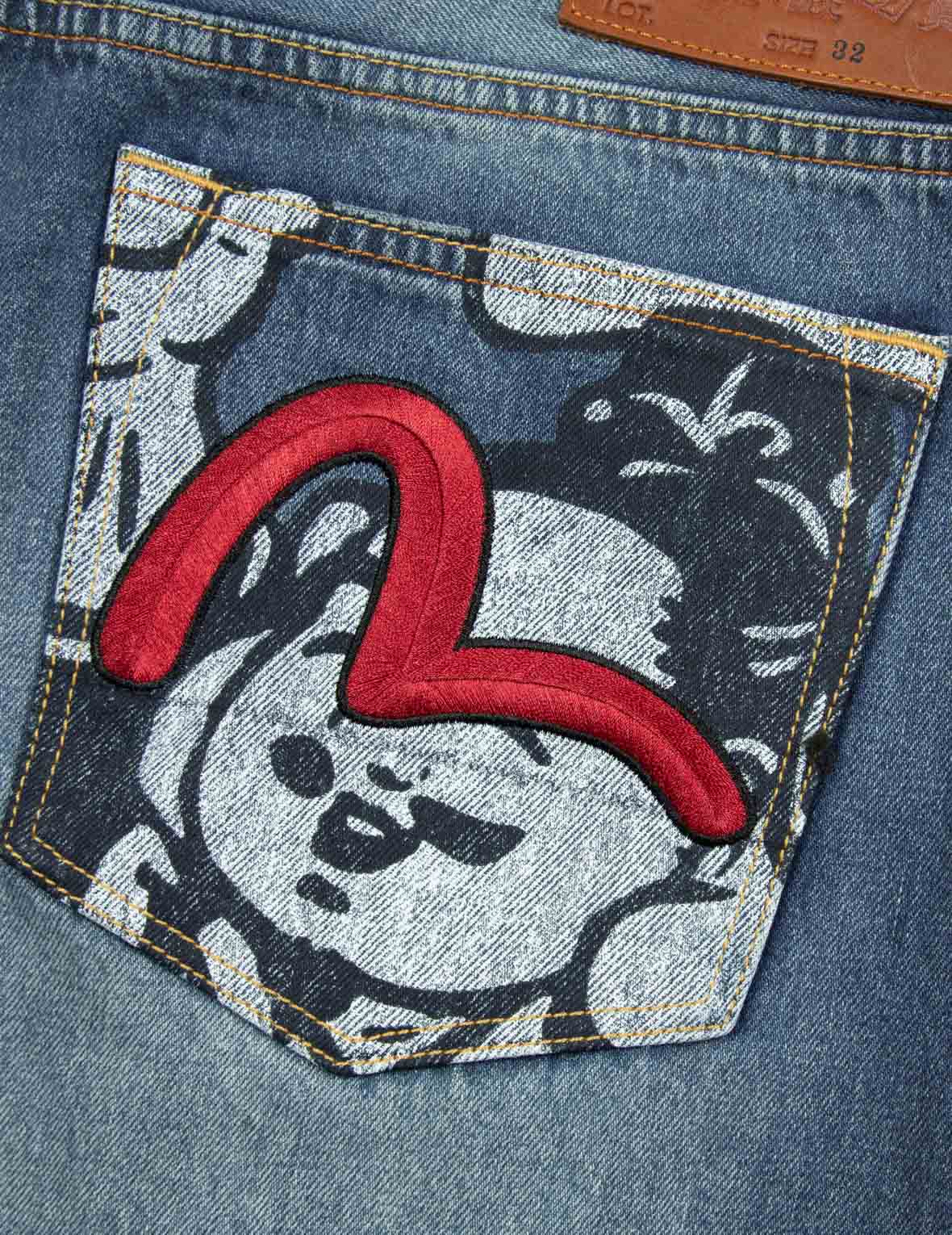 Stylish 3D Fit Jeans with Playful Godhead Print & Seagull Embroidery - Trendy High-Waisted Denim Pants for Women | Perfect for Casual Outings, Streetwear Fashion & Everyday Wear