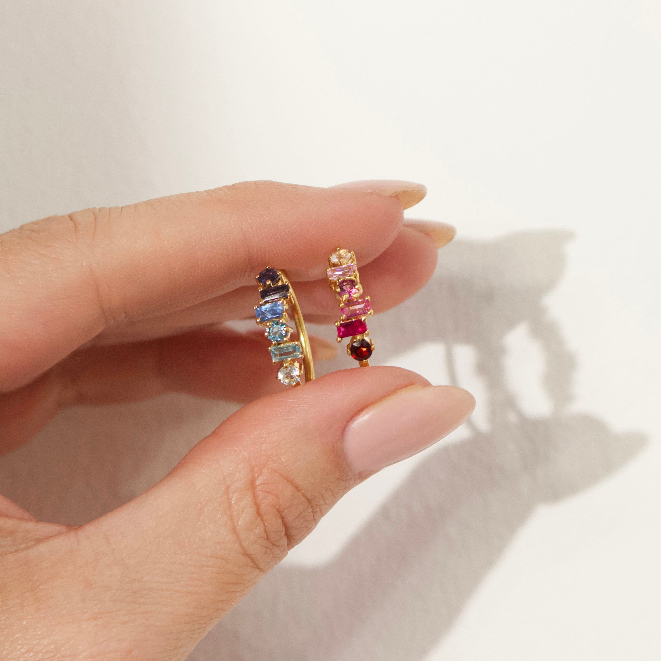 Elegant Pink Ombre Semi-Precious Stone Ring for Women - Perfect for Garden Parties, Weddings & Special Occasions