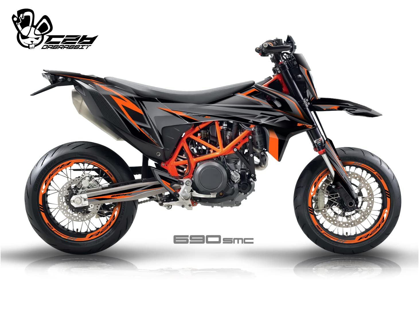 Premium KTM 690 SMC-R Matte Graphic Decal Kit (KX-G) - High-Quality Custom Motorbike Stickers for Off-Road & Street Riding, Dirt Bike Protection & Style Upgrade