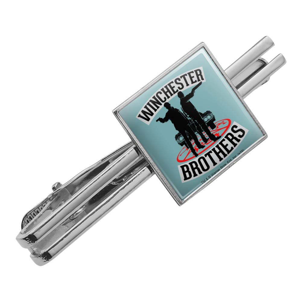 Supernatural Winchester Brothers Gold Plated Tie Bar Clip - Stylish Tie Tack for Formal Events, Weddings & Office Wear