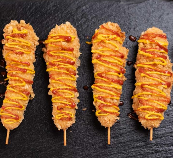 24L Commercial Electric Deep Fryer - Stainless Steel Korean Cheese Hot Dog & Waffle Stick Maker with 12 Hooks - Perfect for Corn Dogs, Mozzarella Sticks & Snack Shop Use - Ideal for Restaurants, Food Trucks & Home Kitchens