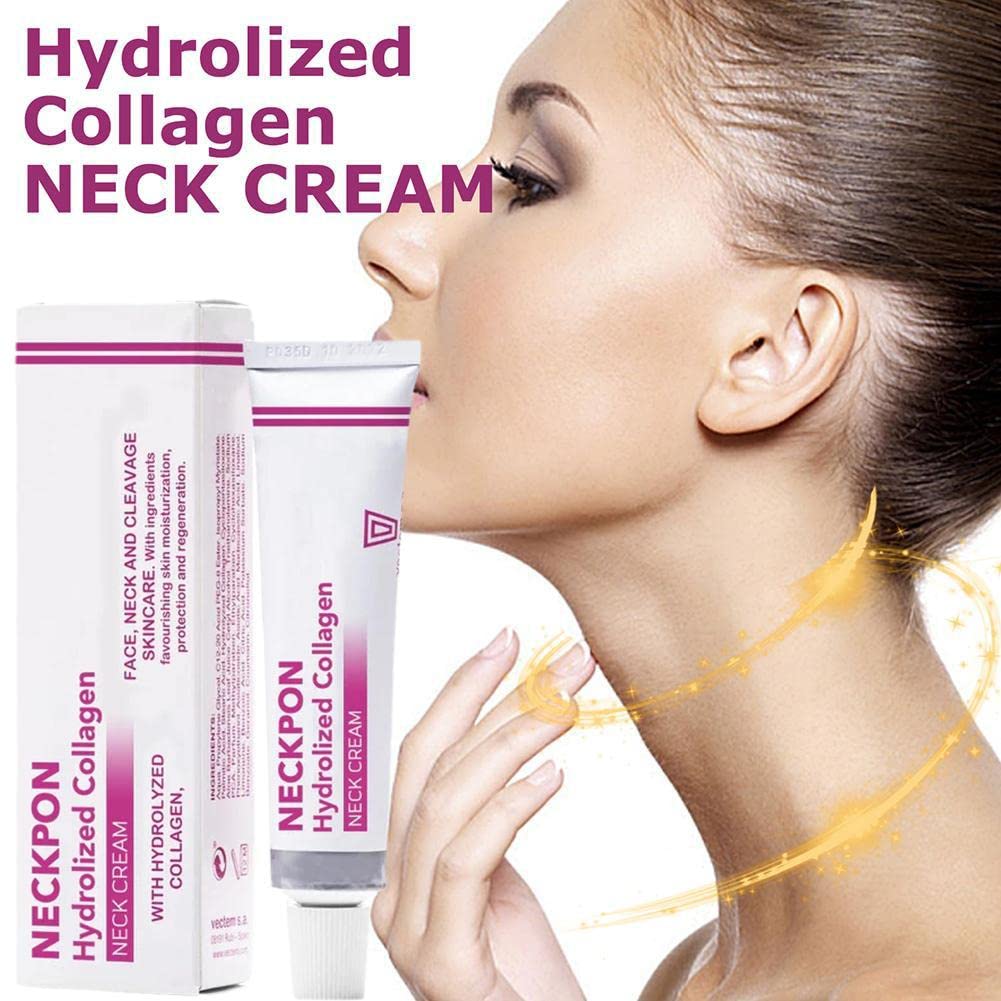 Hydrolyzed Collagen Neck Cream for Firming & Anti-Wrinkle - Whitening Swan Neck Treatment | Hydrating Neck Care for Smooth, Youthful Skin | Perfect for Daily Skincare Routine & Special Occasion Prep