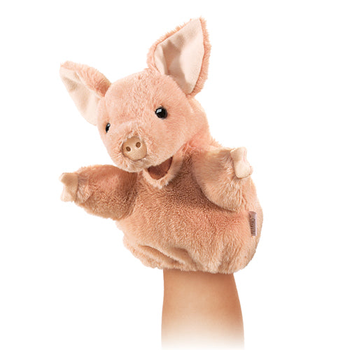 Folkmanis Little Pig Hand Puppet - Soft Plush Animal Toy for Kids, Storytelling, and Interactive Play | Perfect for Imaginative Play, Puppet Shows, and Early Childhood Education