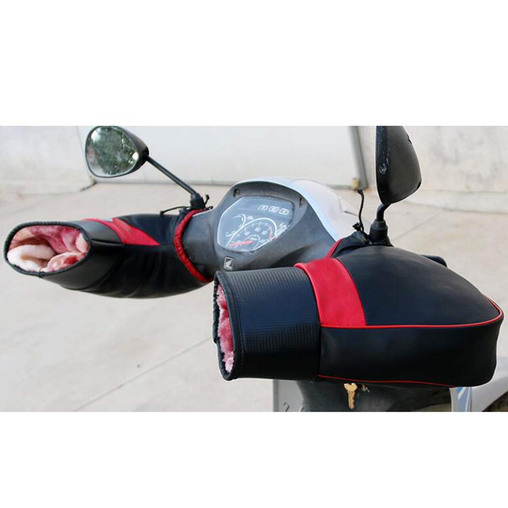 Motorcycle Scooter Handlebar Muffs - Windproof Protective Gloves Hand Warmers for Cold Weather Riding