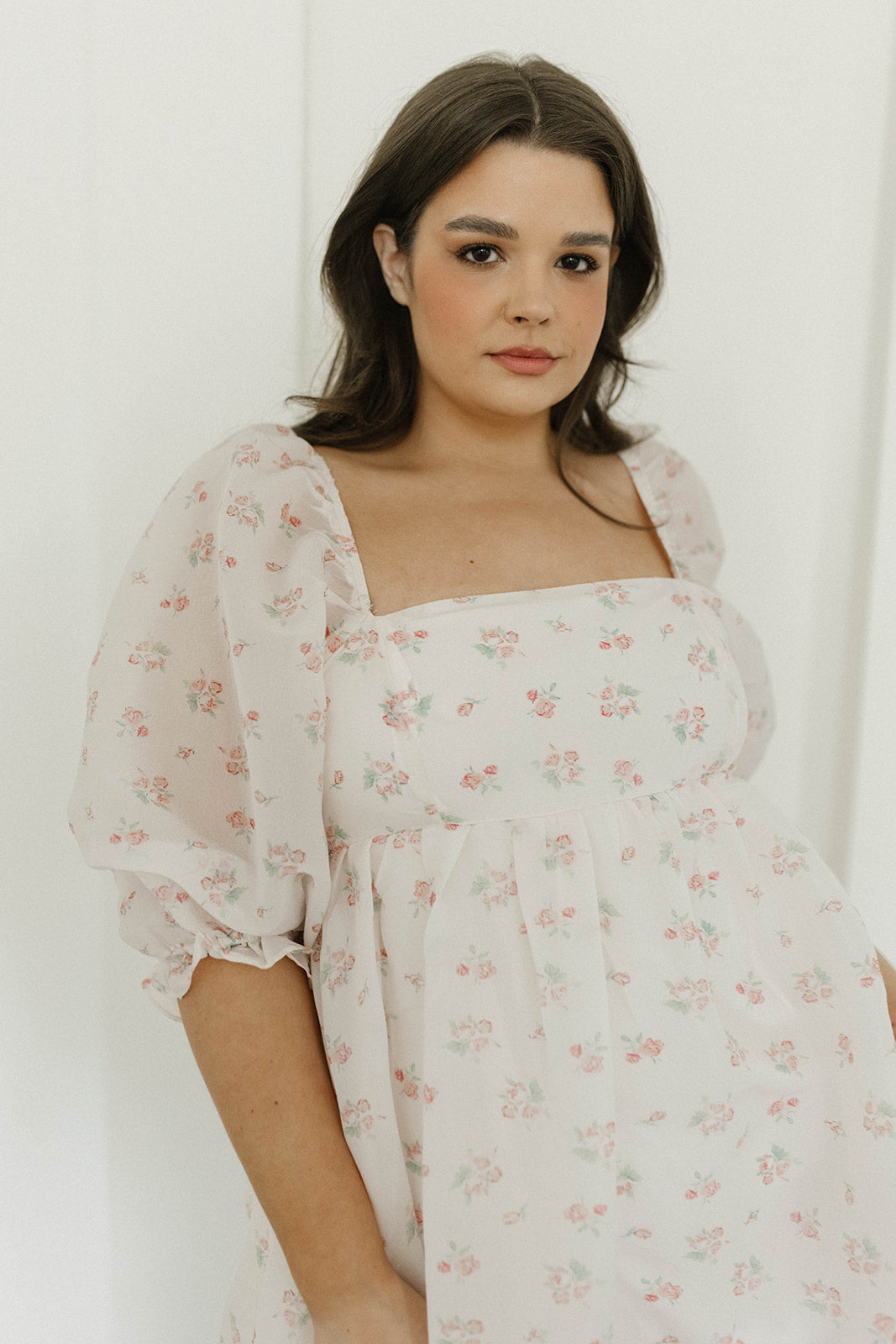 Mona Maxi Dress with Smocking - Blush Floral Print, Bump Friendly Maternity Dress, Inclusive Sizing S-3XL | Perfect for Weddings, Beach Vacations & Summer Outfits