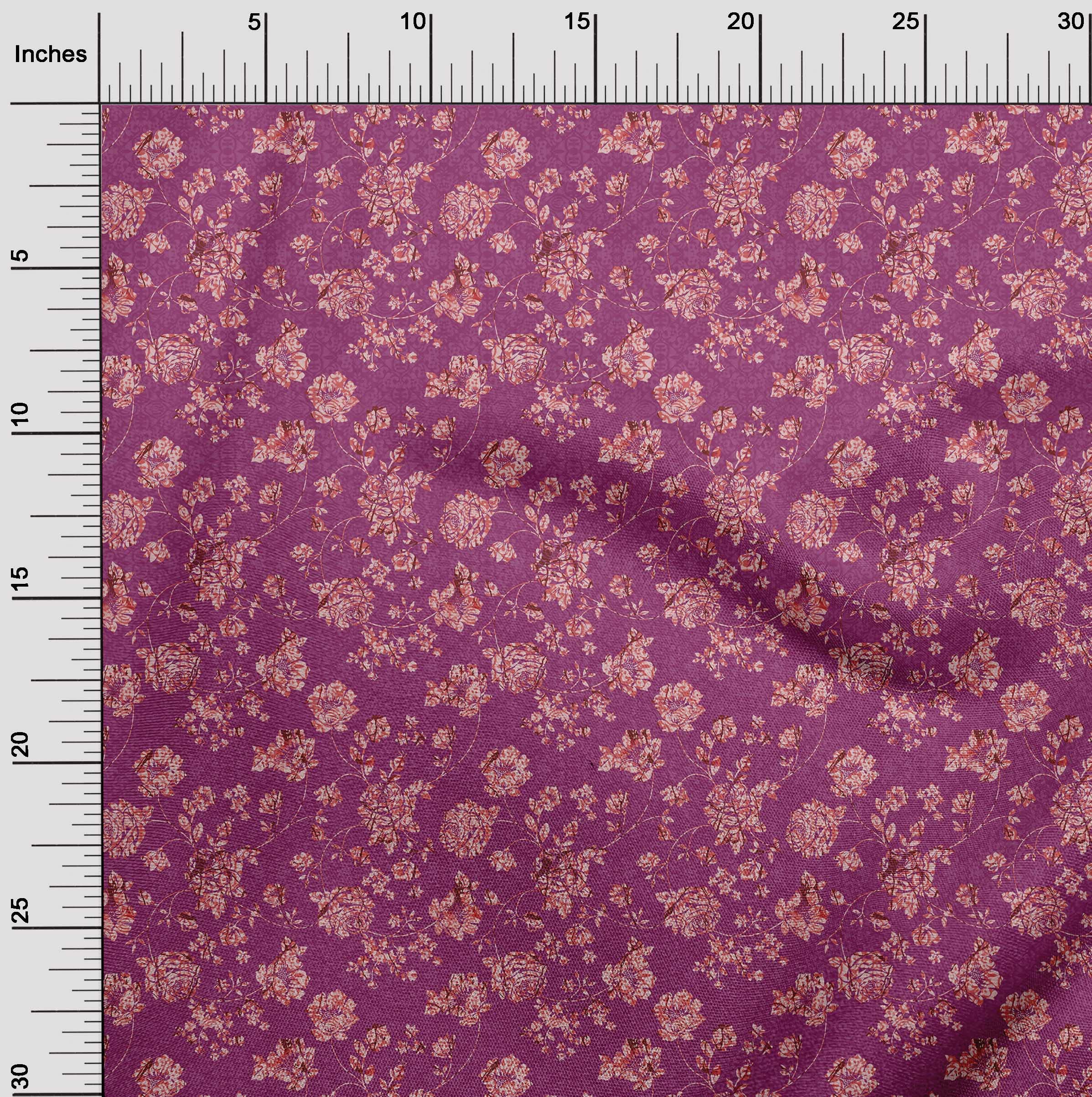 oneOone Viscose Chiffon Pink Batik Dress Fabric - 42 Inch Wide Printed Material by The Yard (1950) - Perfect for Summer Dresses, Scarves & Boho Fashion