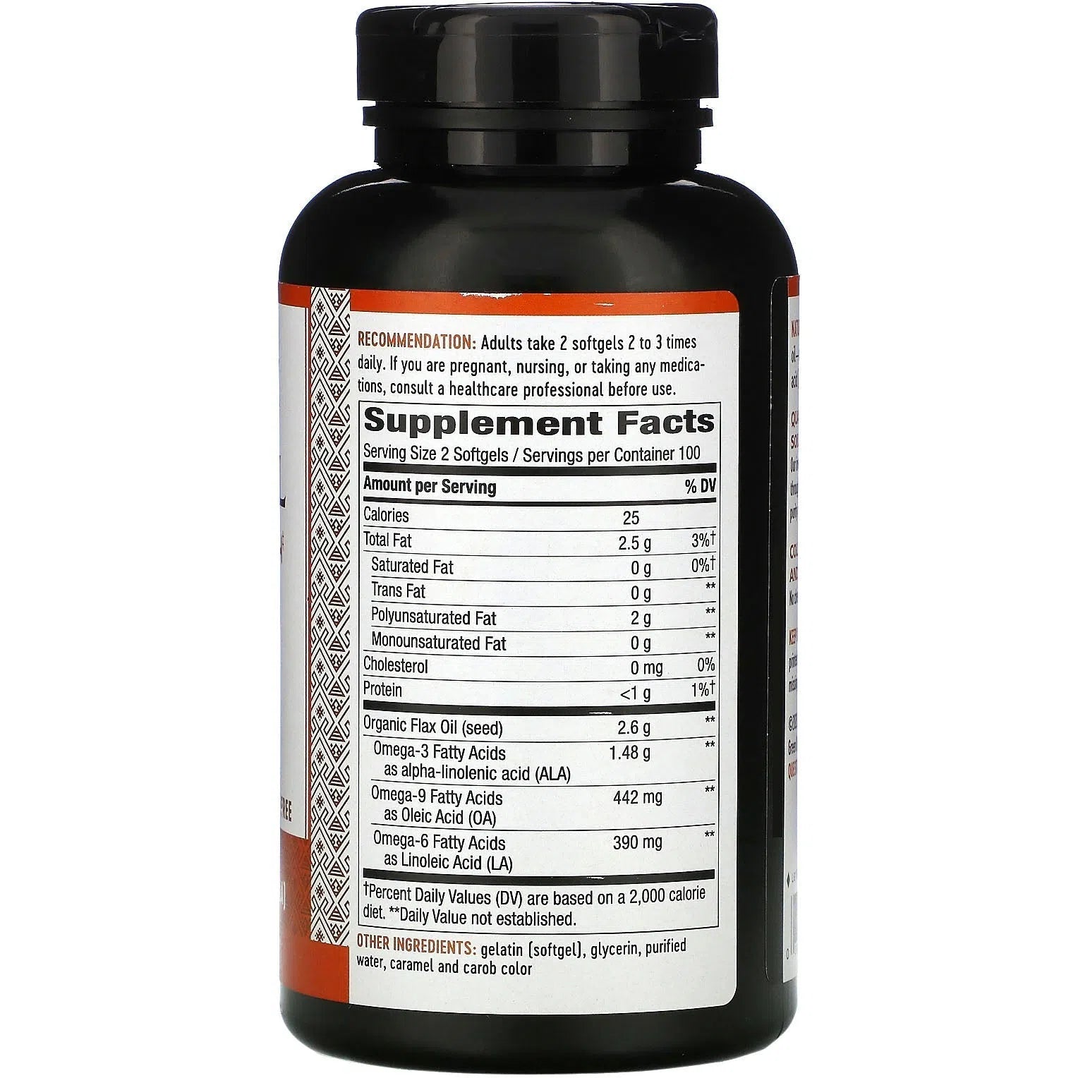 Nature's Way Flax Oil Max Strength - 1000mg Omega-3 Supplement for Heart & Brain Health - Cold-Pressed Organic Flaxseed Oil Softgels - Supports Joint & Skin Wellness - Perfect for Daily Nutrition & Vegan Diets