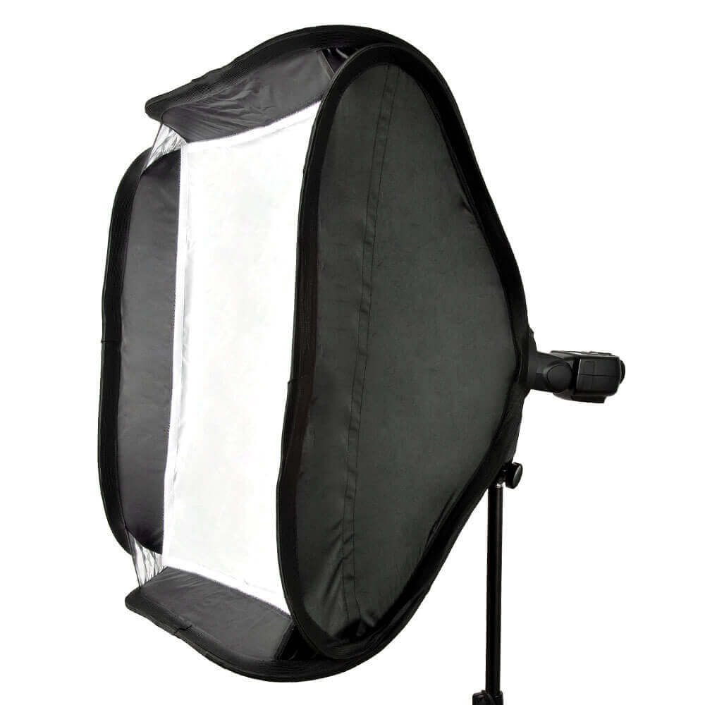 60x60cm (2' x 2') Pop Up Speedlite Softbox with S2 Bracket - Portable Photography Lighting Diffuser for Studio, Portrait & Product Shoots