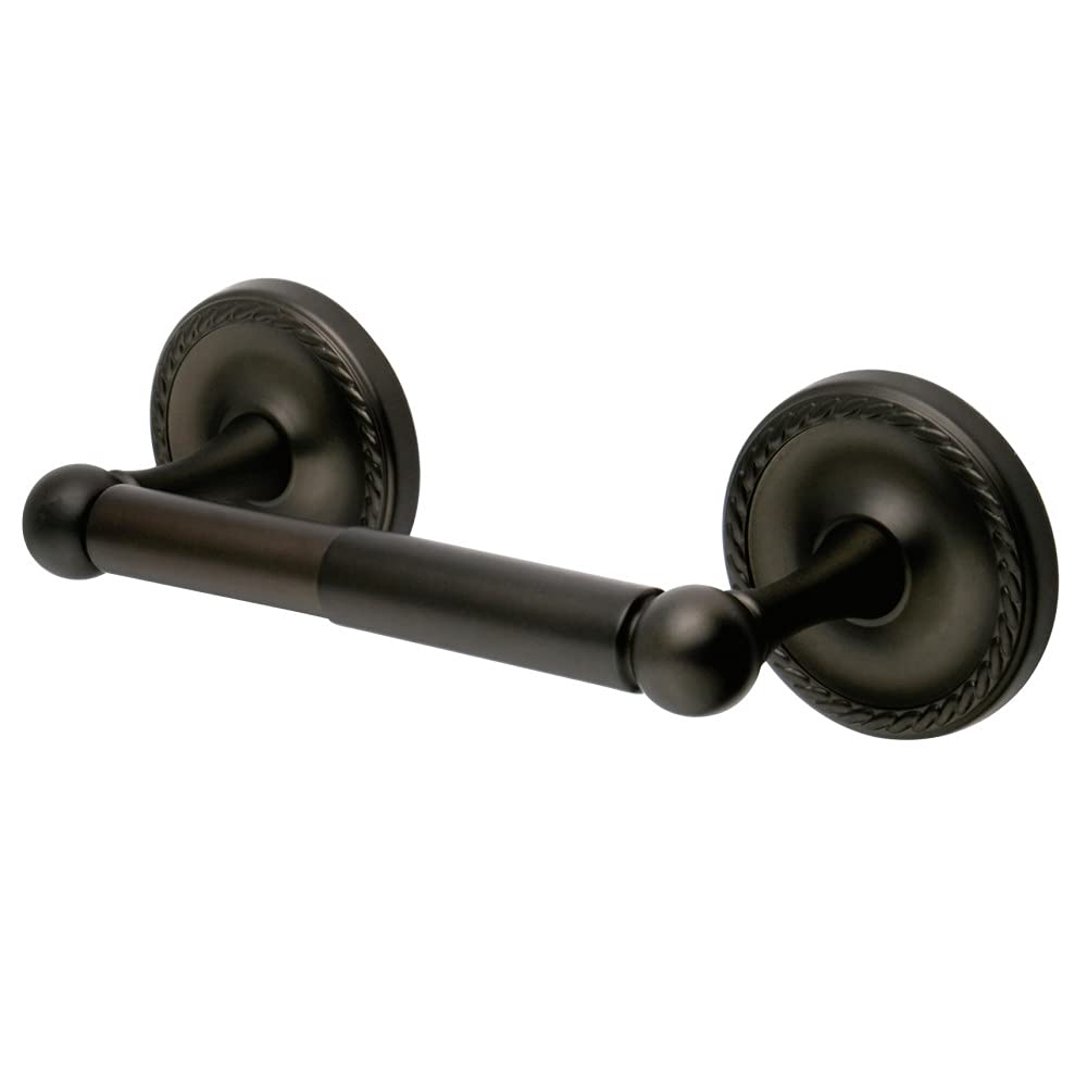 Kingston Brass BA918ORB Laurel Toilet Paper Holder 9-13/16 Inch Oil Rubbed Bronze - Bathroom Tissue Roll Dispenser for Home, Hotel & Restroom Decor
