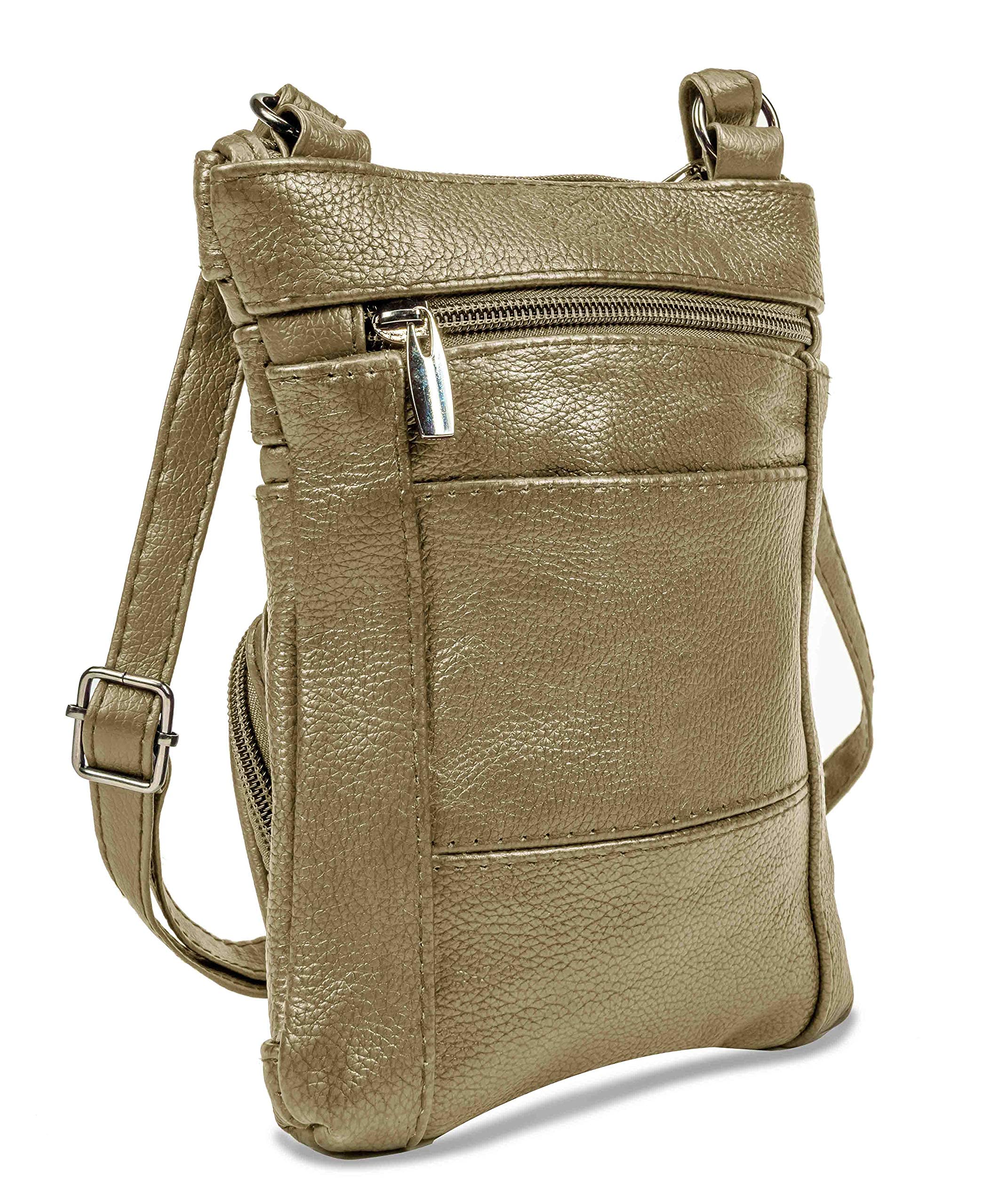 Stylish Krediz Leather Crossbody Purse for Women - Adjustable Strap Multi-Pocket Handbag | Soft & Durable Genuine Leather | Perfect for Travel, Shopping & Everyday Use
