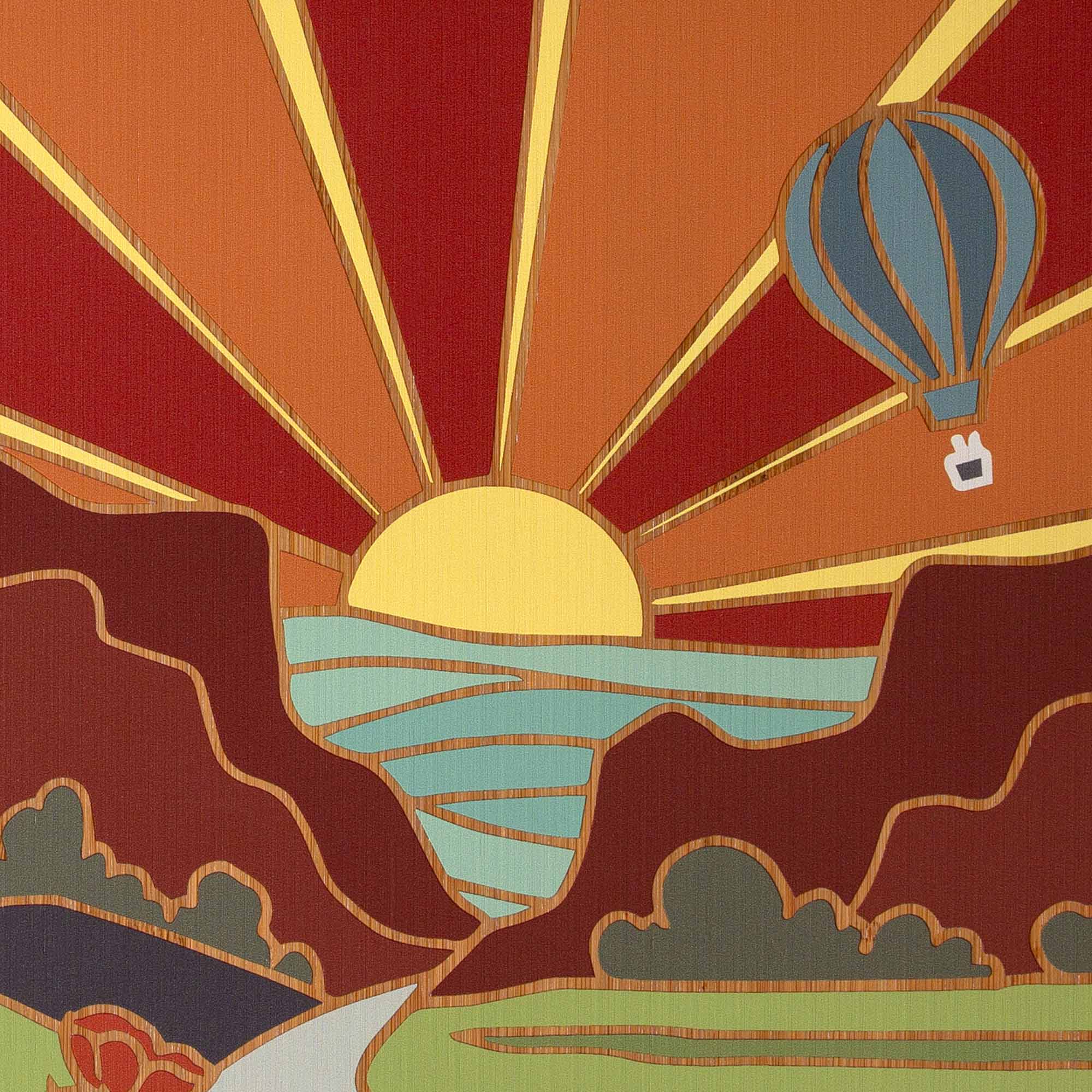 Handcrafted New Mexico Themed Wooden Cutting Board with Summer Stokes Artwork - Perfect for Kitchen Decor & Unique Gifts