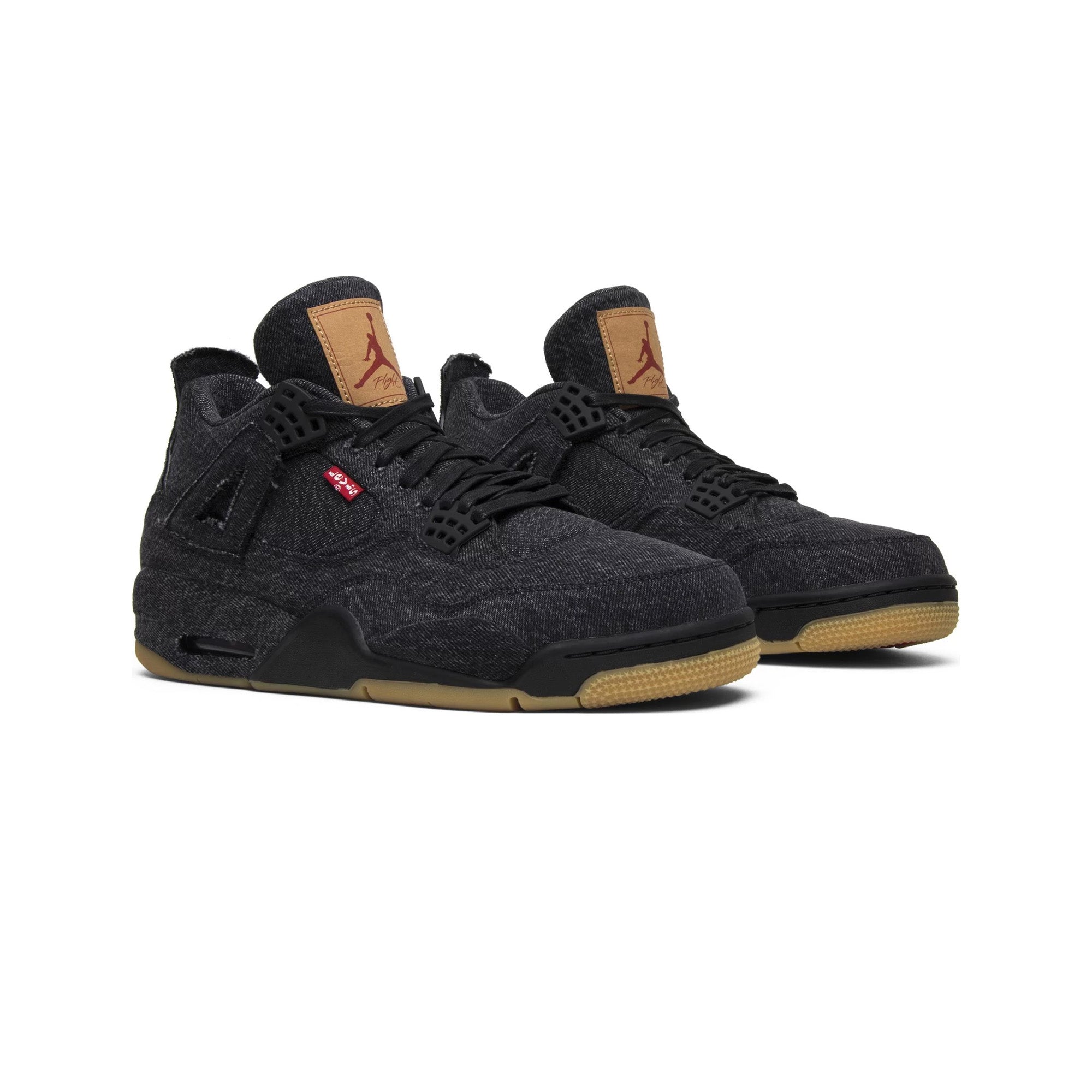 Air Jordan 4 x Levi's Black Denim Sneakers (2018) - Men's Limited Edition Basketball Shoes for Streetwear & Casual Outfits