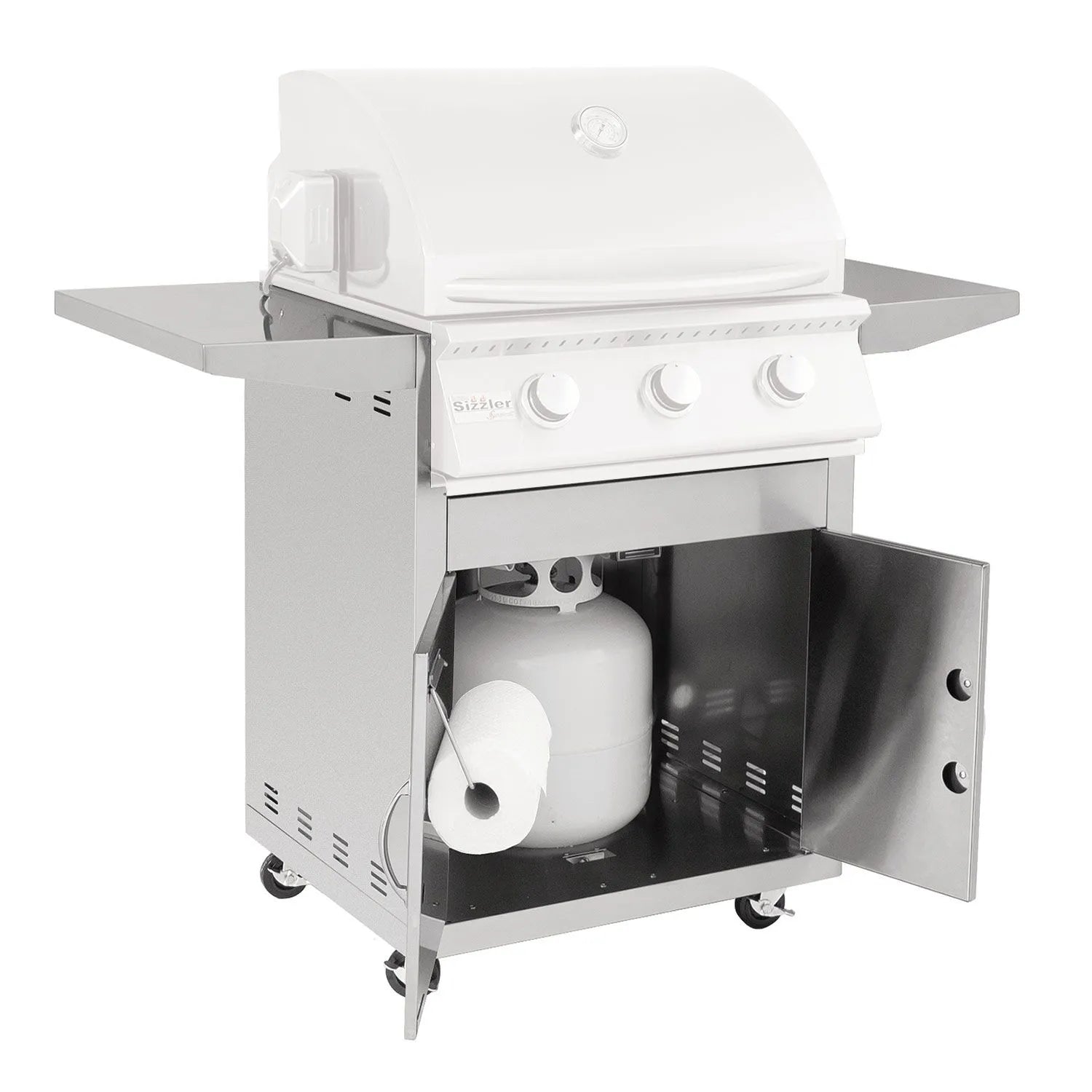 Summerset Grills Cart for 26 Inch Sizzler Gas Grill - Heavy Duty Outdoor BBQ Grill Cart Only | Perfect for Backyard, Patio & Tailgating Parties