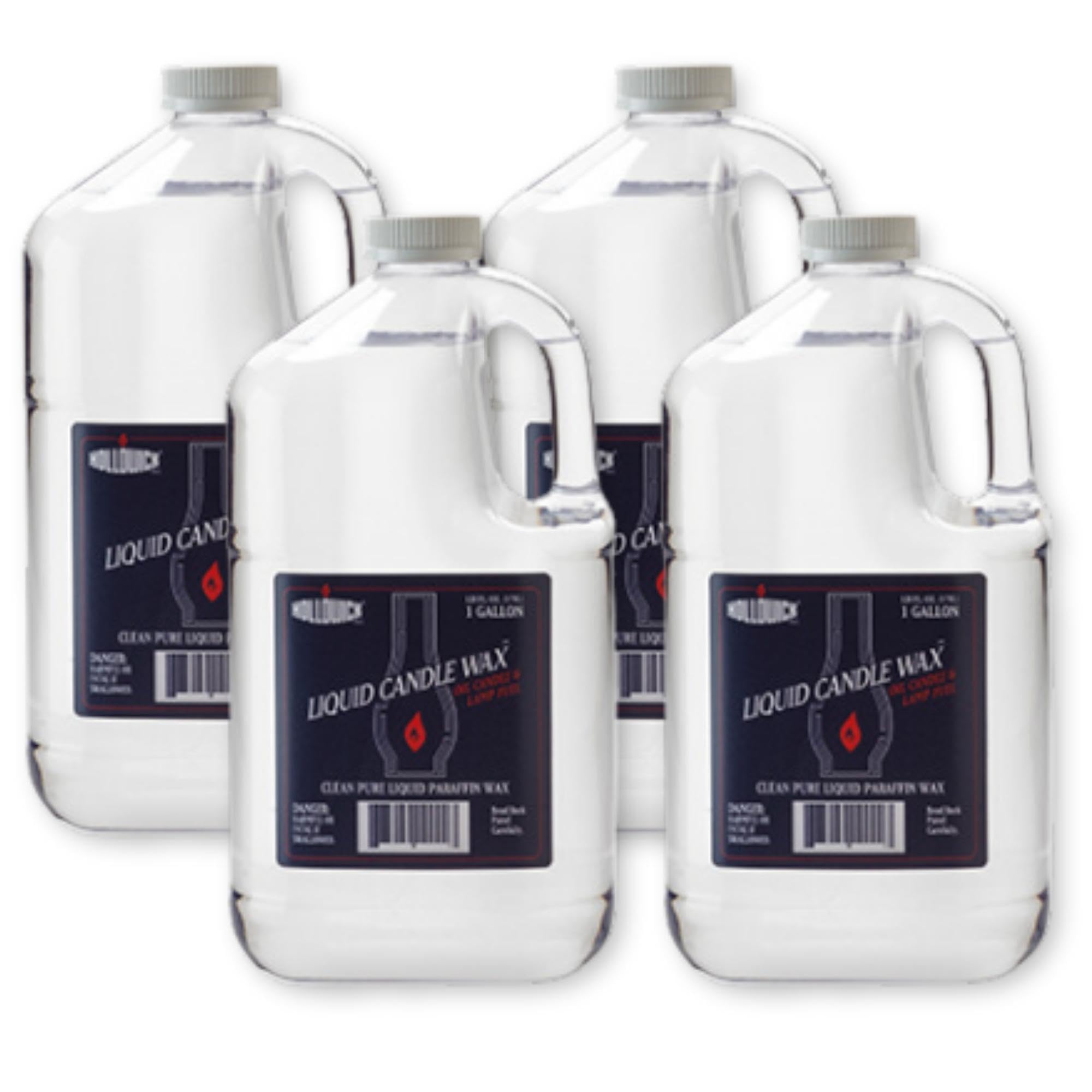 Hollowick Liquid Wax Lamp Fuel 1 Gallon Jug - HFO-GAL (4/Case) - Clear Refill for Commercial Wax Warmers & Scented Candles - Perfect for Spas, Restaurants, and Retail Stores