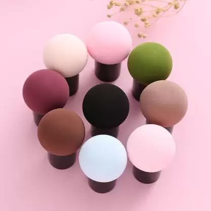 Soft Mushroom Beauty Blender 5-Piece Set for Makeup - Liquid, Cream & Powder Application