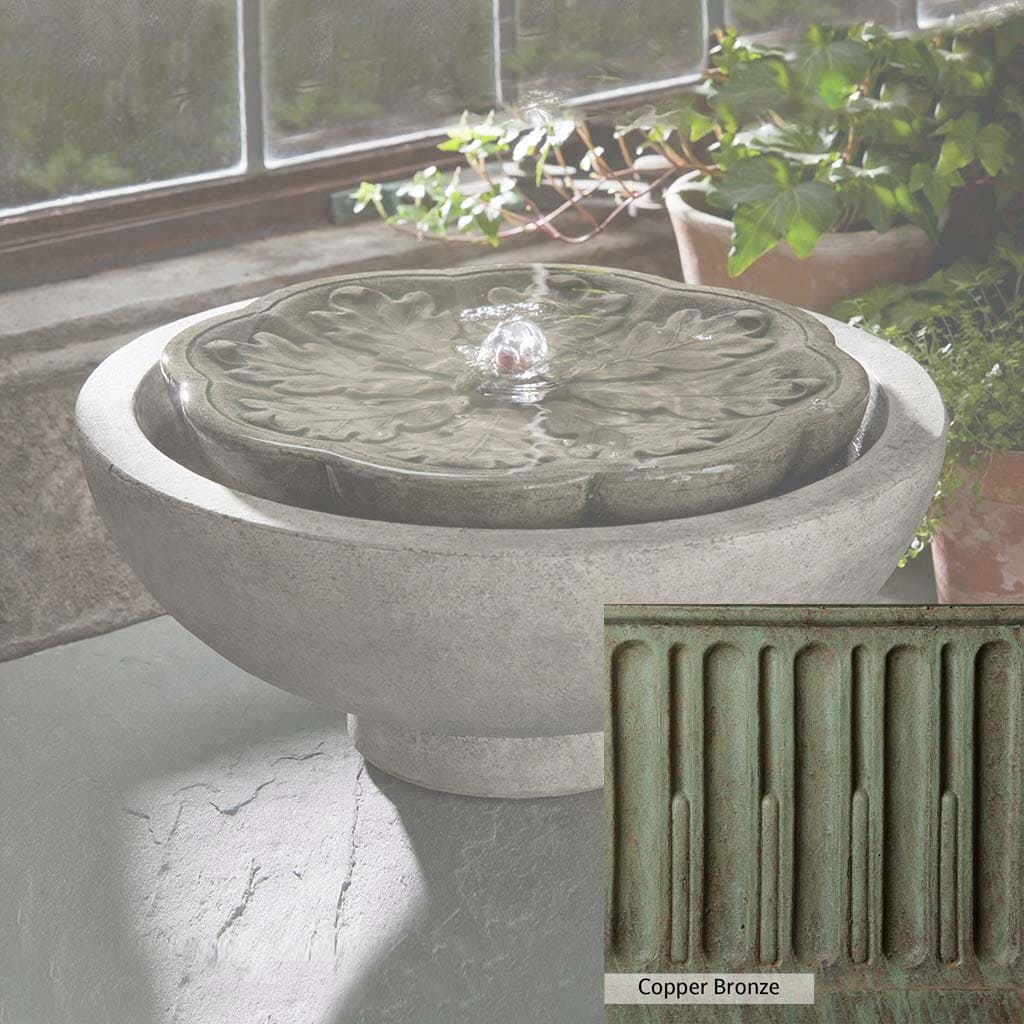 Campania International M Series Flores Outdoor Garden Fountain - Elegant Water Feature for Patio, Yard, and Landscape Decor