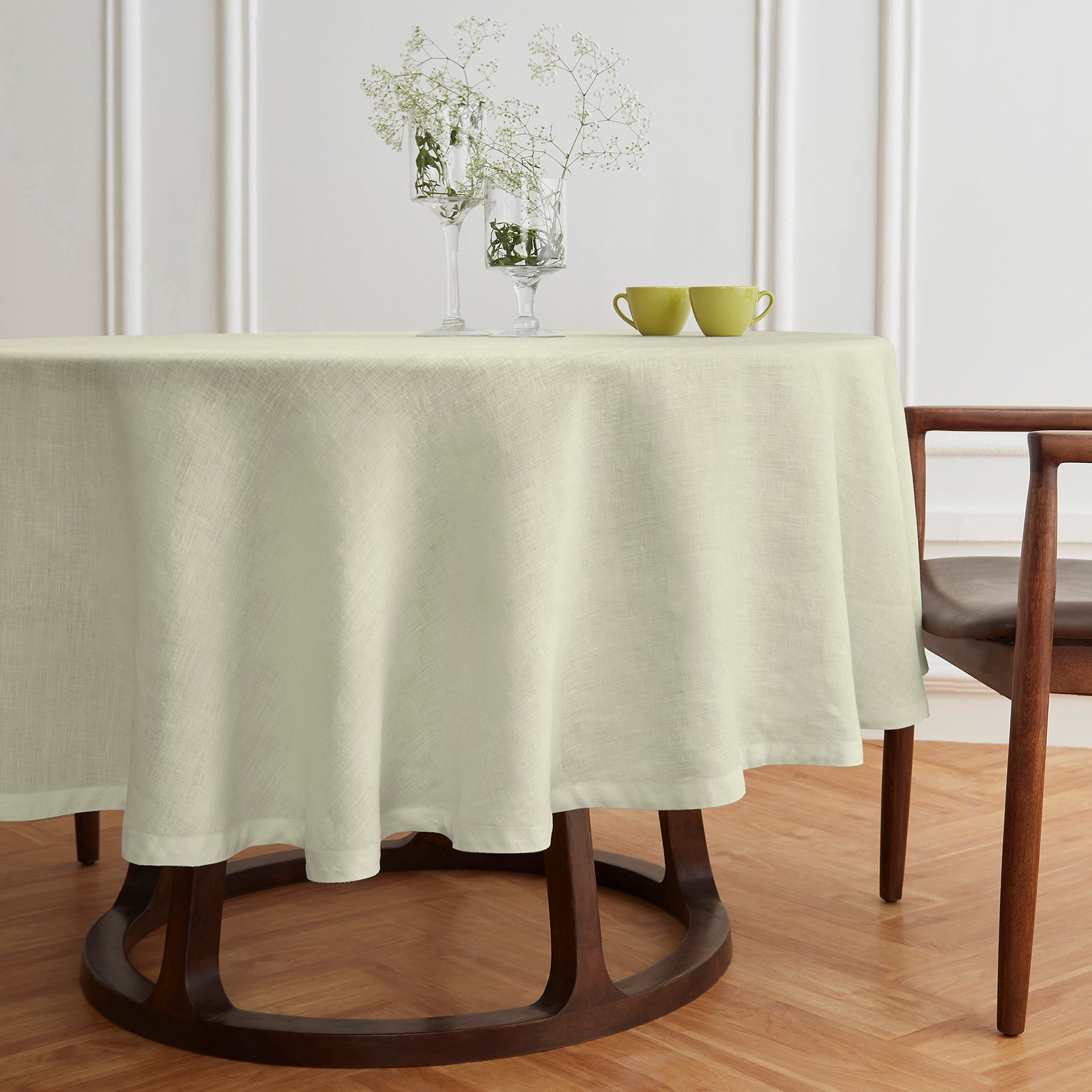Sonoma Round Tablecloth - Premium Cotton Fabric for Dining & Parties - Perfect for Holiday Gatherings, Weddings & Home Decor