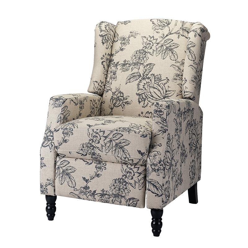 Lilith Upholstered Recliner Chair - Adjustable Backrest & Footrest, Ergonomic Living Room Reclining Chair for Relaxing, Reading & Watching TV