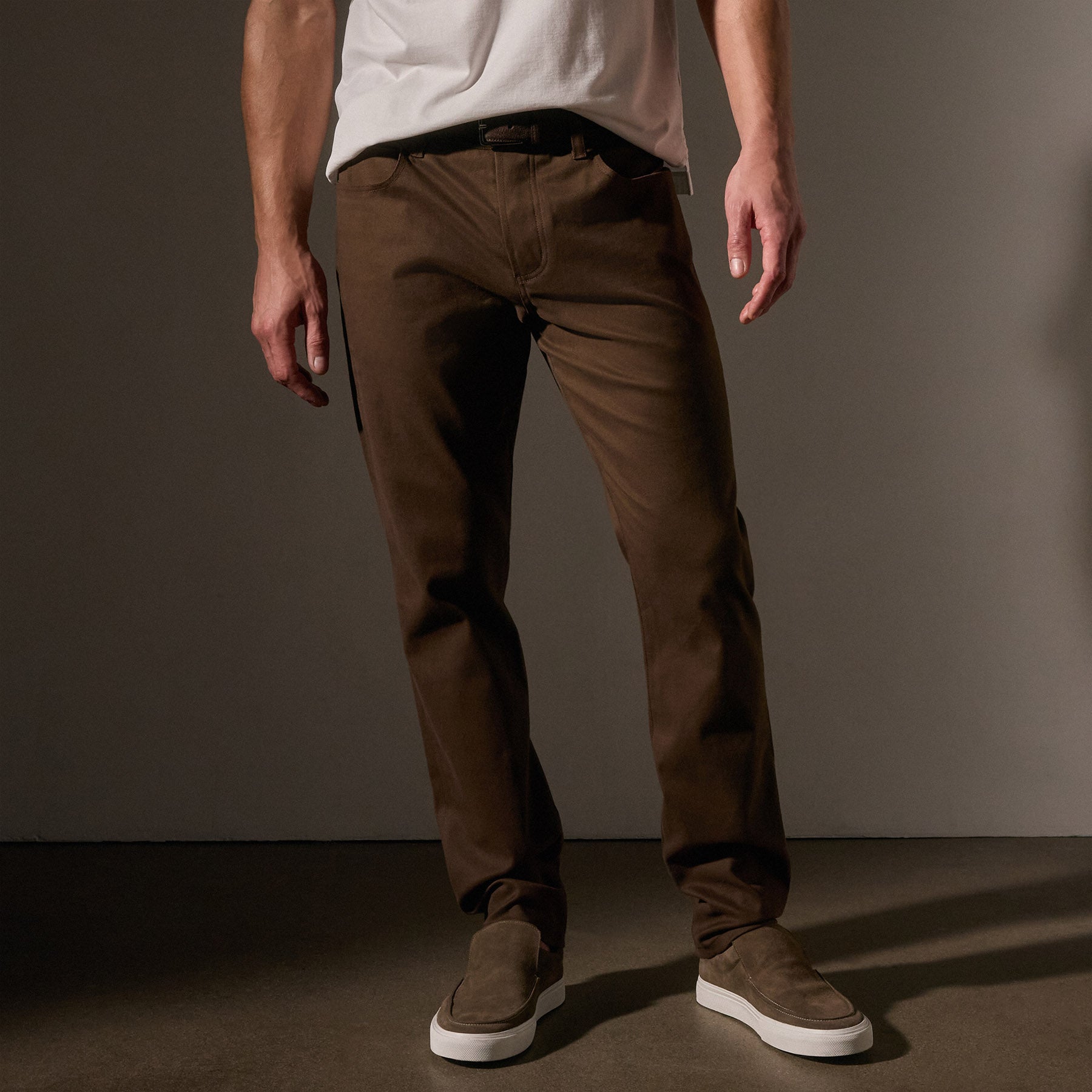 Luxury Cashmere Touch 5-Pocket Pants for Women - Soft & Comfortable Umber Brown Trousers | Perfect for Office, Travel & Casual Wear