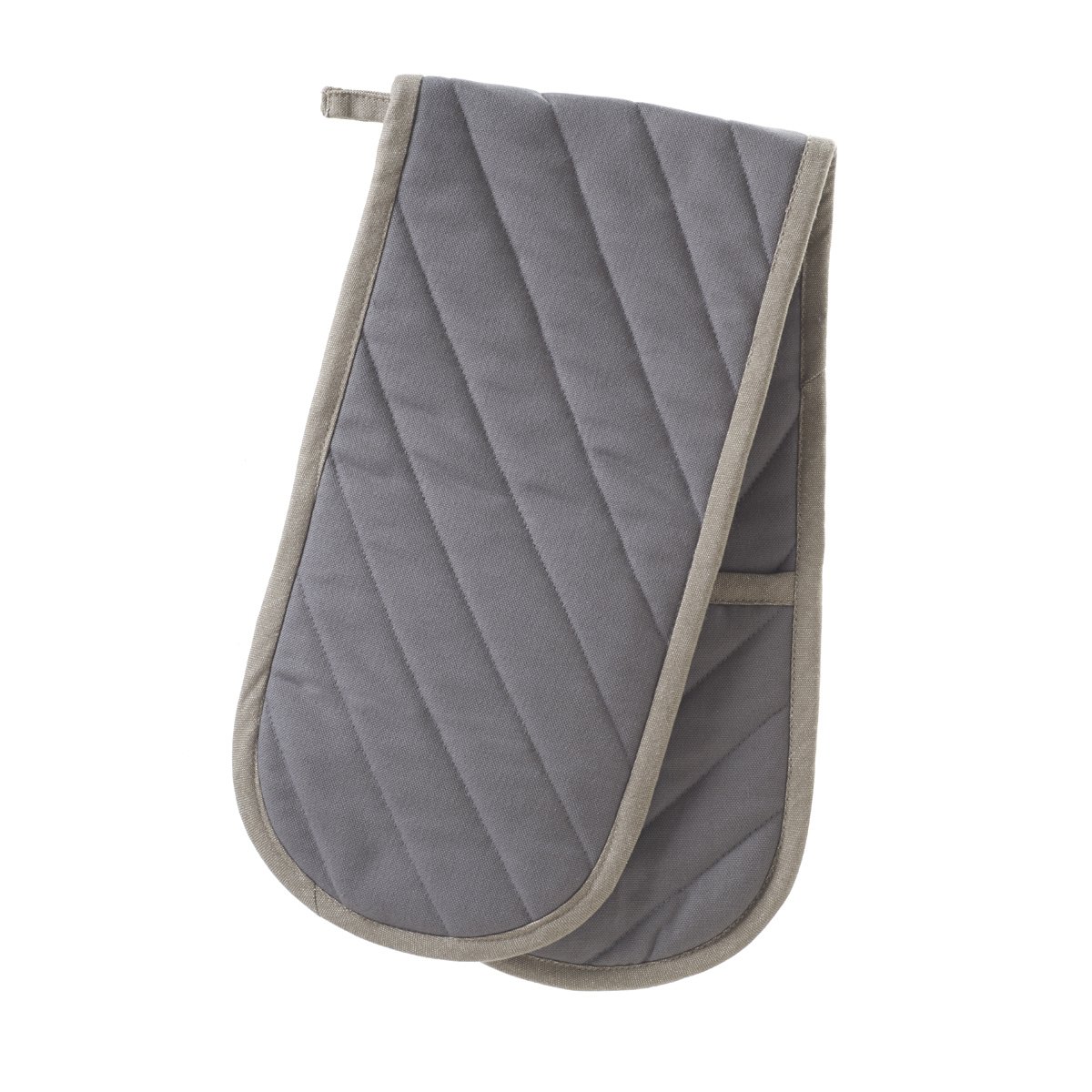 Smithfield Grey Double Oven Mitts - Heat Resistant Kitchen Gloves for Baking, Grilling & Cooking - Perfect for BBQ, Roasting & Handling Hot Pots