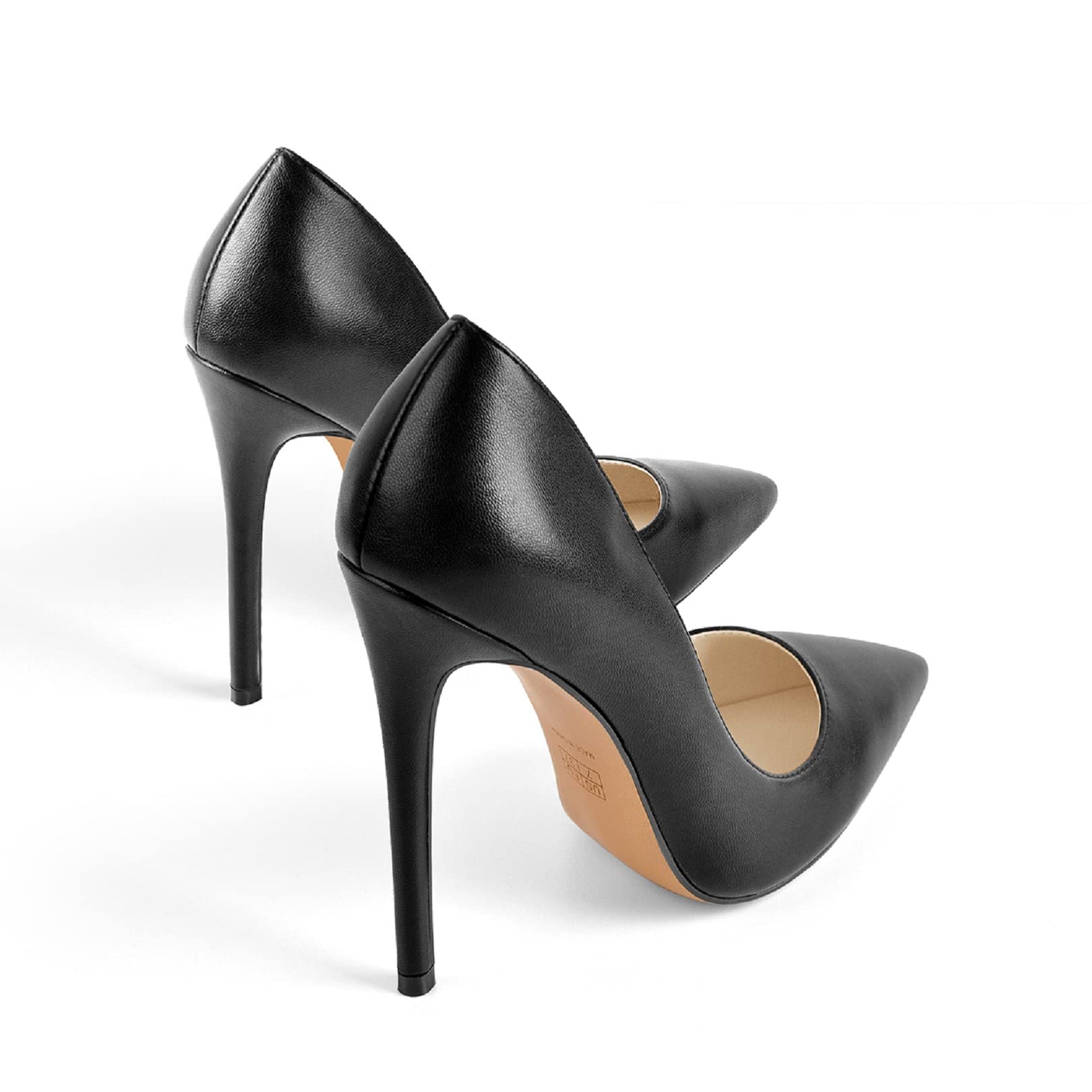 Richealnana Women's Classic Pointed Toe High Heel Pumps - 4.7 Inch Stiletto Heels for Office, Party & Special Occasions | Sexy Dress Shoes for Women