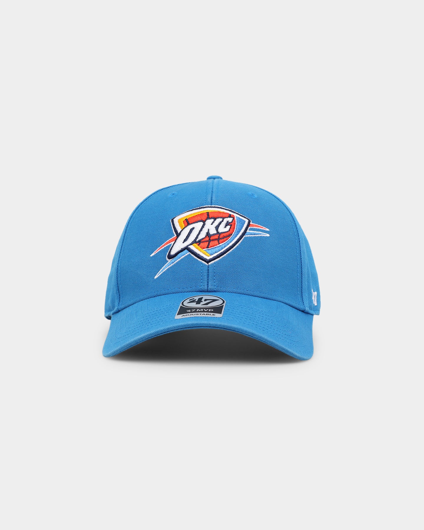 47 Brand Oklahoma City Thunder MVP Adjustable Strapback Hat - Blue Razor - Perfect for NBA Fans, Game Day & Casual Wear