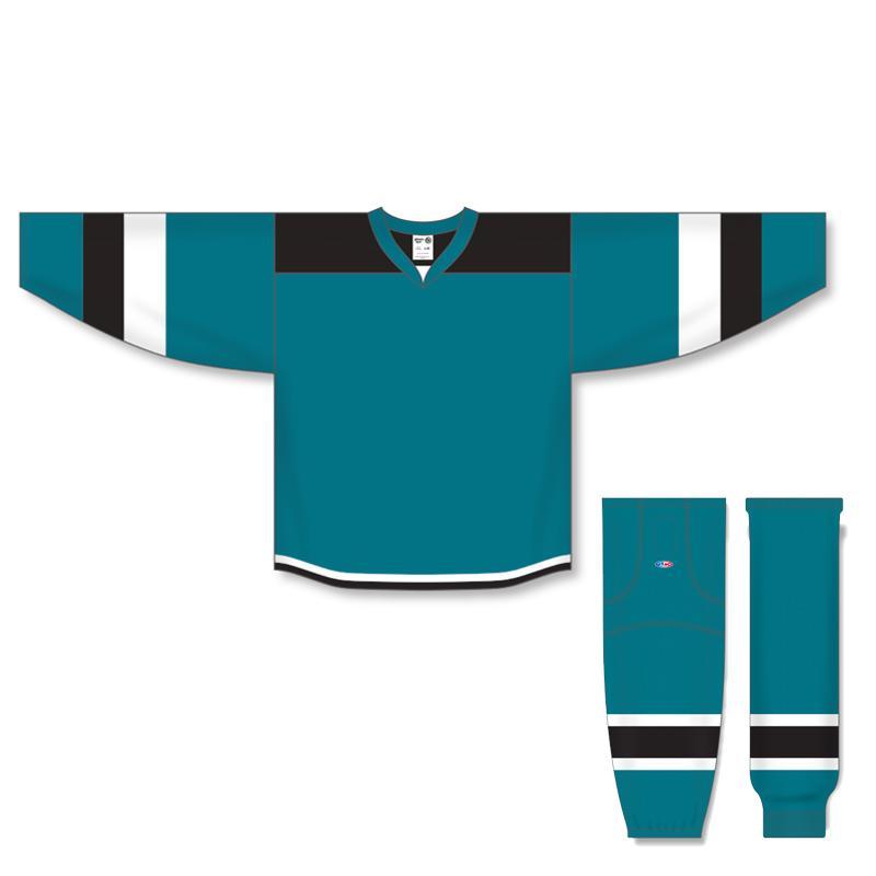 Custom Athletic Knit Pacific Teal/Black/White 7400 Jersey - Breathable Performance Shirt for Sports & Casual Wear