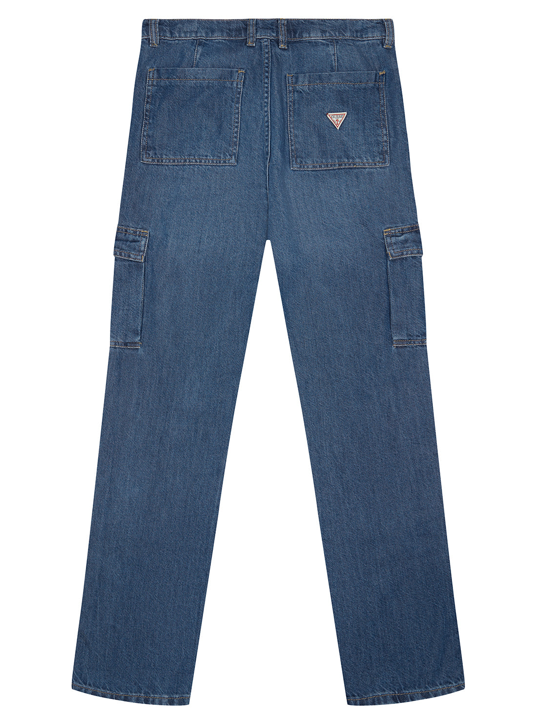 Blue Denim Cargo Pants for Men - Stretch Comfort Fit with Multiple Pockets (Size 7-16) - Perfect for Outdoor Adventures, Work & Casual Wear