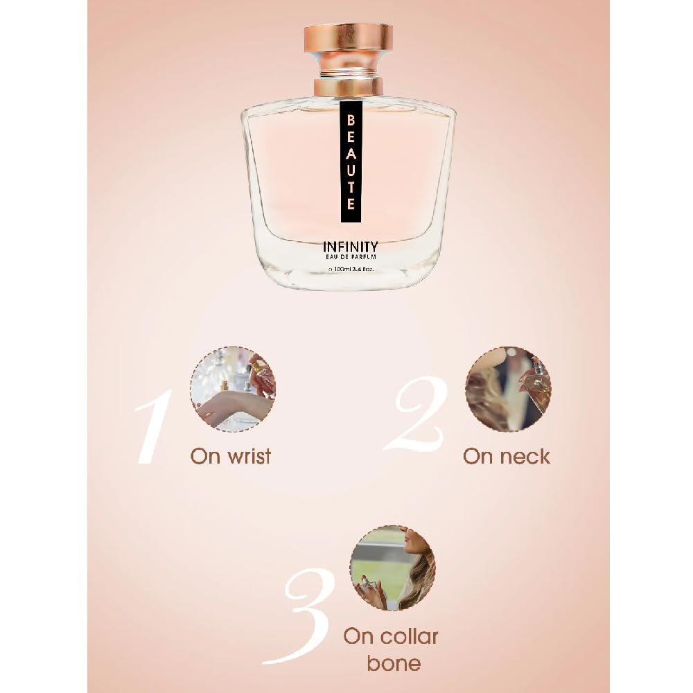 Infinity Beaute 100ml Eau De Parfum for Women - Long Lasting Floral Fragrance | Luxury Perfume for Everyday Wear, Date Night & Special Occasions