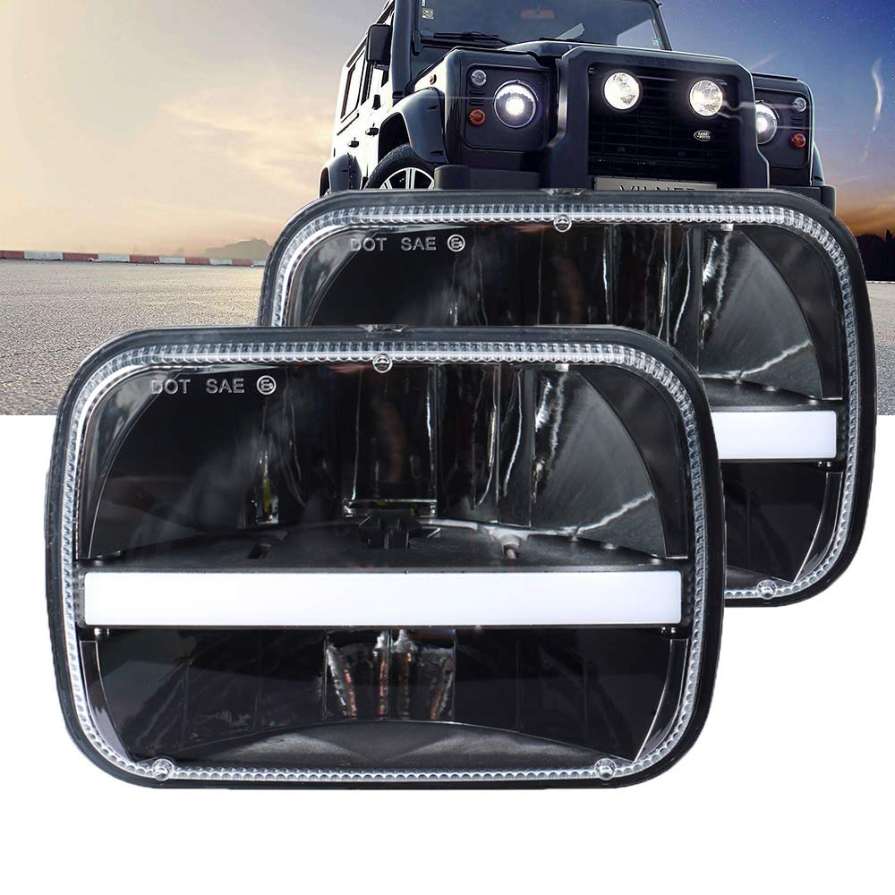 45W 57 Inch LED Headlight Bulbs - High Brightness Sealed Beam Replacement with DRL for Cars, Trucks & SUVs | 6000K White Light, 2-Year Warranty | Perfect for Night Driving, Off-Roading & Foggy Conditions