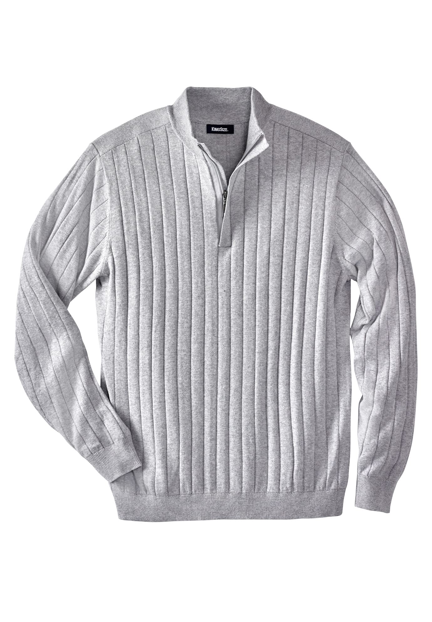 KingSize Men's Big & Tall Quarter Zip Mock Neck Lightweight Sweater - Comfortable Pullover for Casual Wear & Outdoor Activities