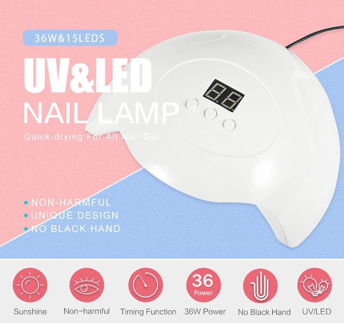 PRO ROOP Professional 36W UV LED Nail Lamp with 12 LEDs & Auto Sensor - Fast Drying Nail Dryer for Gel Polish Curing - Perfect for Home Manicure, Pedicure & Nail Art Salon Use