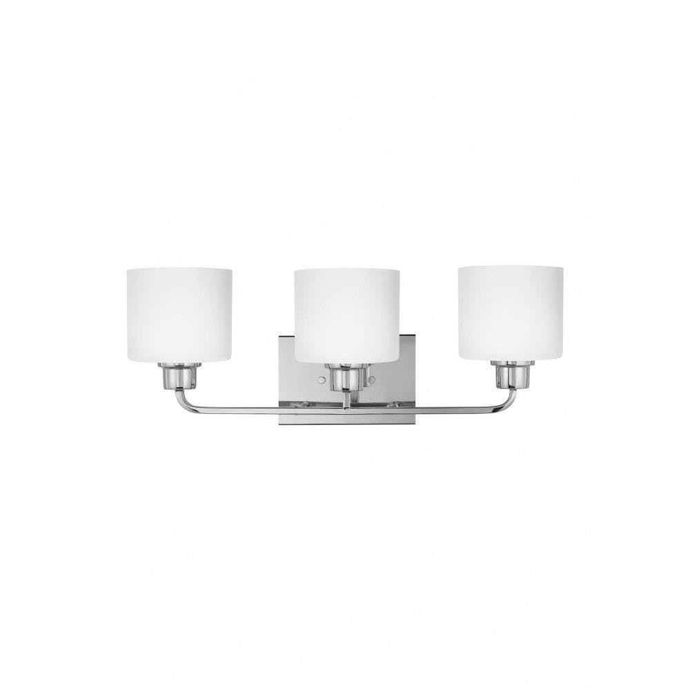 3-Light Bathroom Vanity Light Fixture - Chrome Finish - Incandescent Bulbs - Perfect for Bathroom, Powder Room & Dressing Room Lighting - Model BEL-4315091