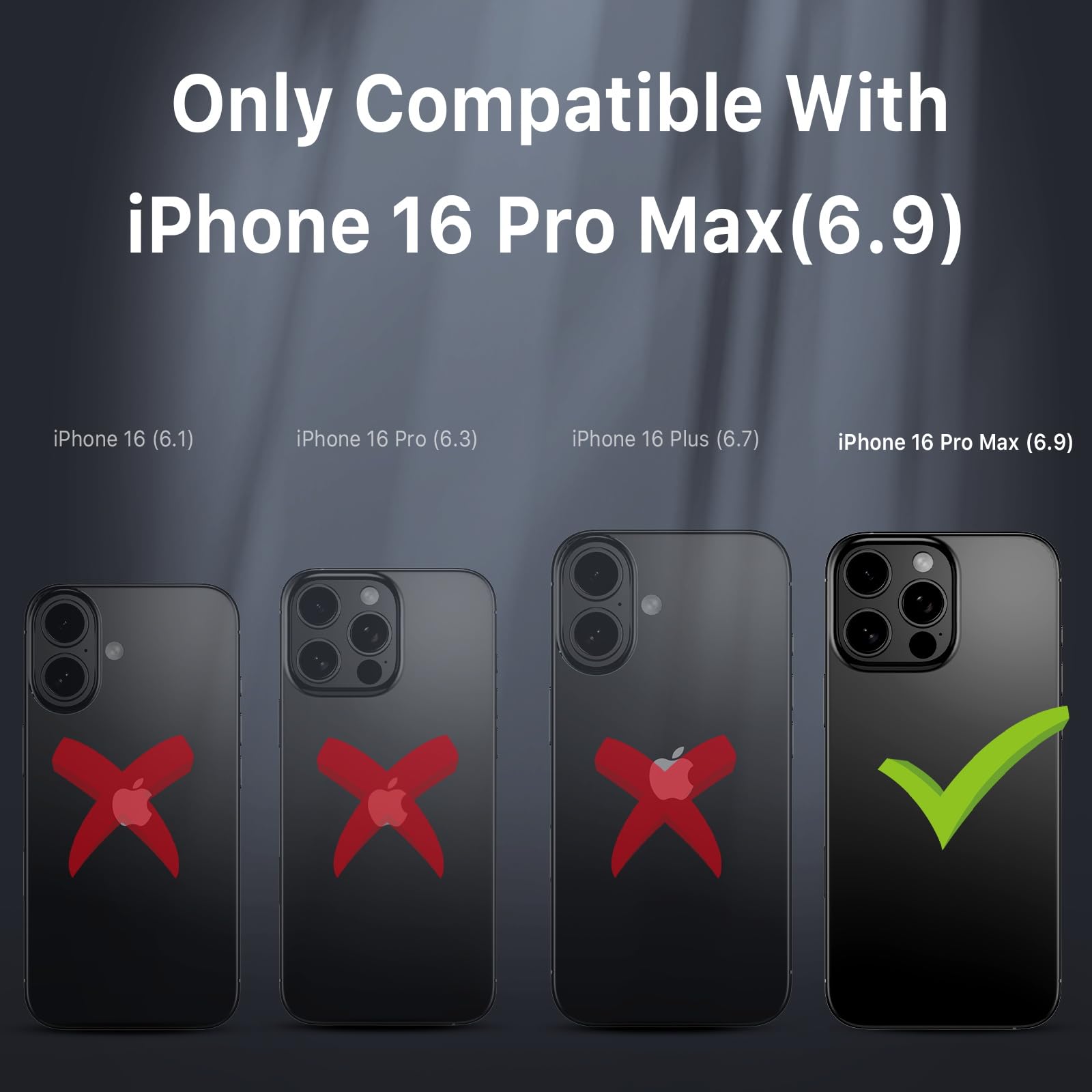 M MYBAT PRO Maverick Series iPhone 16 Pro Max Case with Belt Clip Holster - Magsafe Compatible, Anti-Drop & Shockproof Protection, Includes Screen Protector & 360° Rotating Kickstand (Heavy Duty, Black) - Perfect for Outdoor Activities, Construction Work, and Extreme Sports