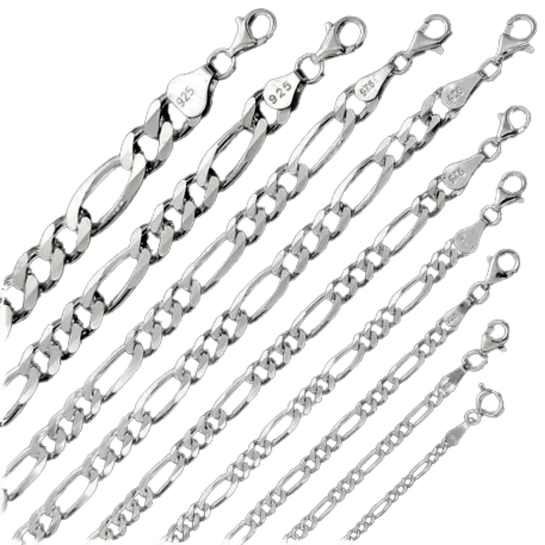 Stainless Steel Figaro Chain Necklace for Men & Women - Trendy Unisex Jewelry Gift for Everyday Wear & Special Occasions